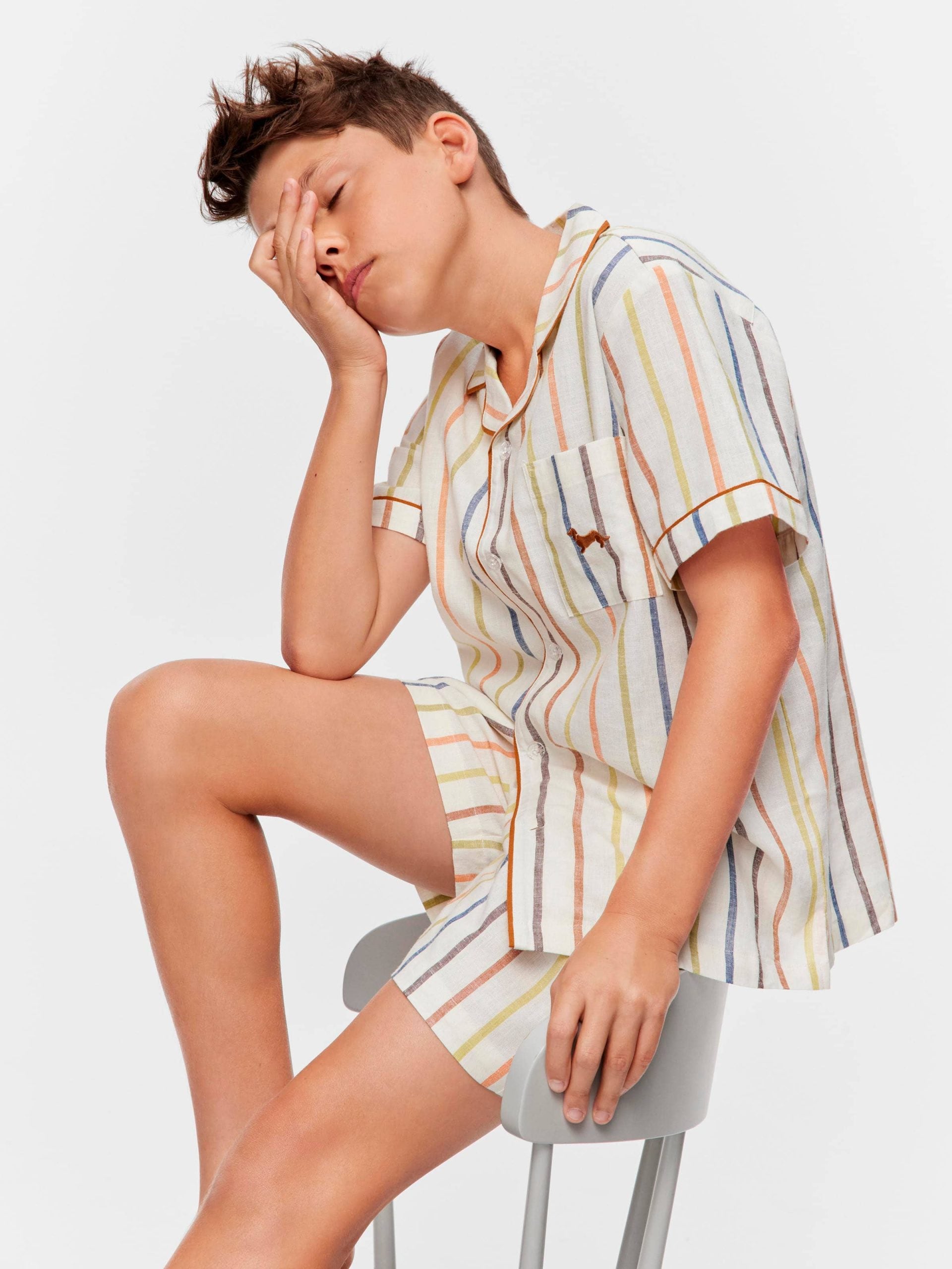 Boys Stripe Classic Pj Set multi image 0