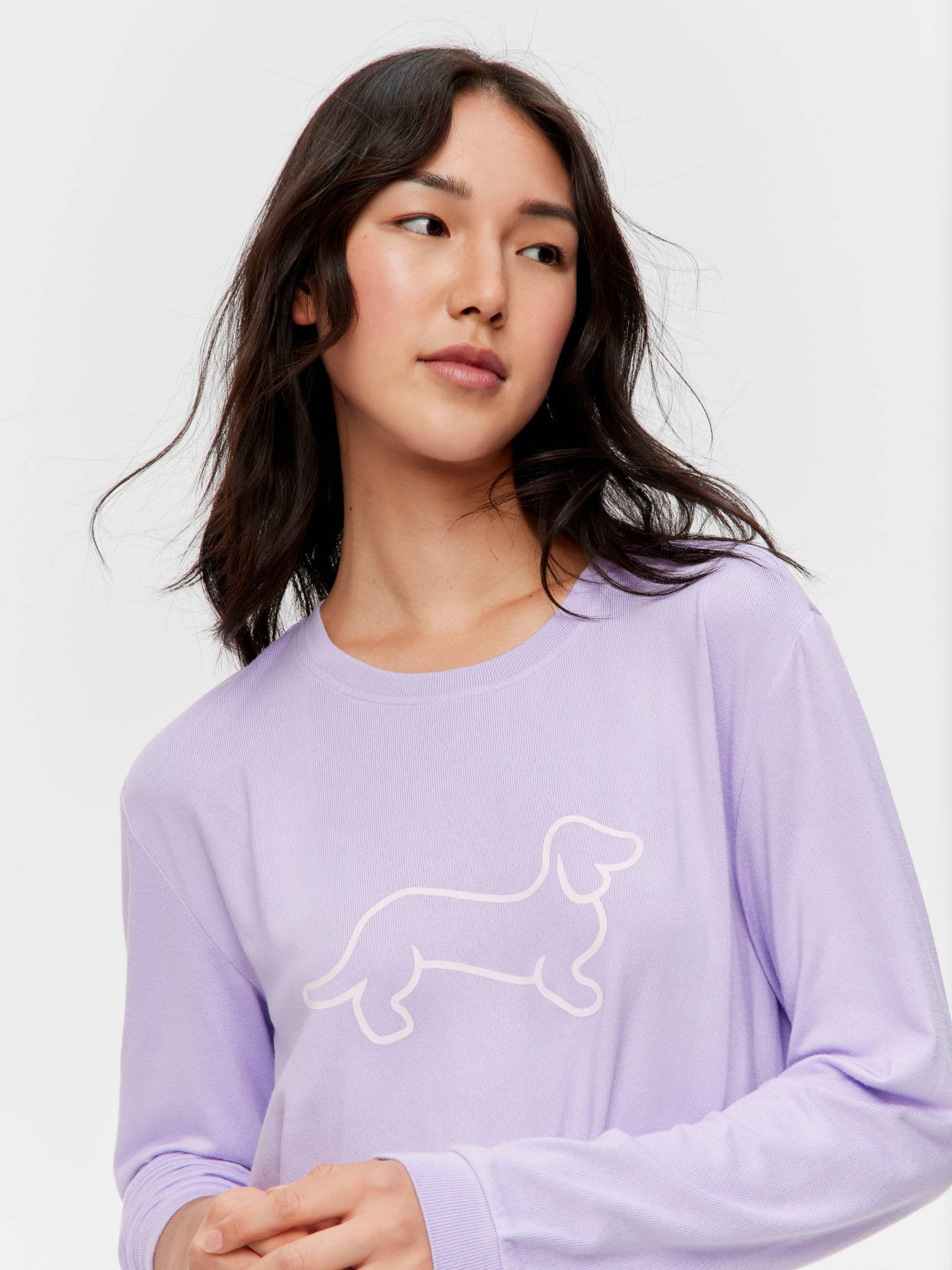 Lilac Logo Plush Sweater lilac image 2