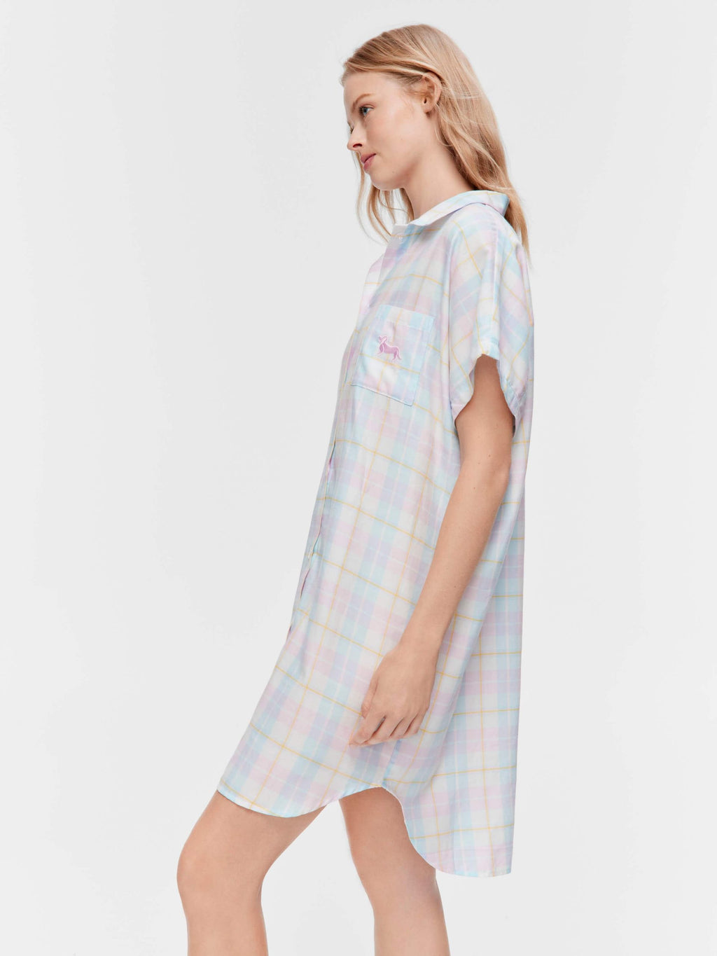 Check Boyfriend Nightshirt multi image 2
