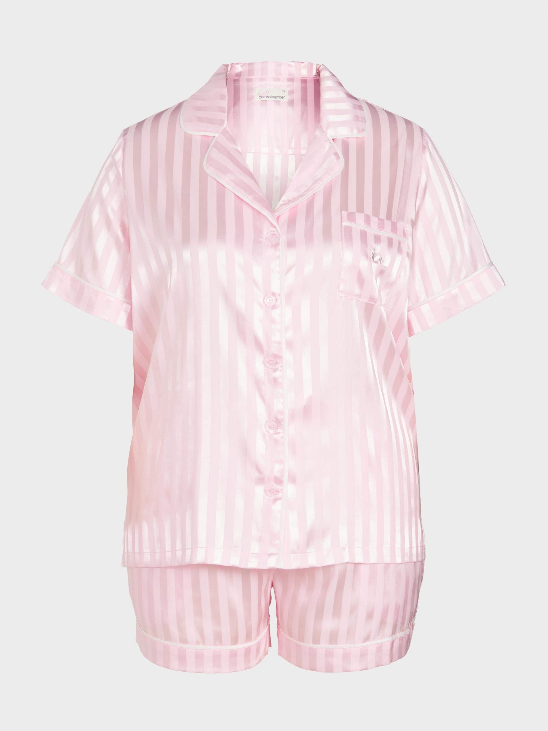 P.A. Plus Pink Stripe Chic Satin Pj Set Pink image 3