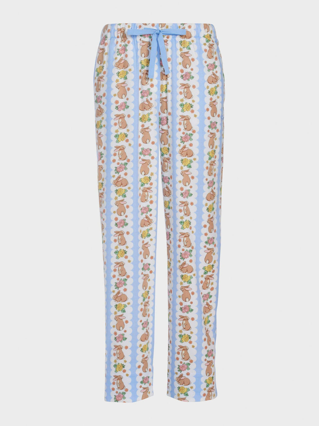 Lilac Bunny Bamboo Flannelette Long Roll Up Pj Pant multi image 3