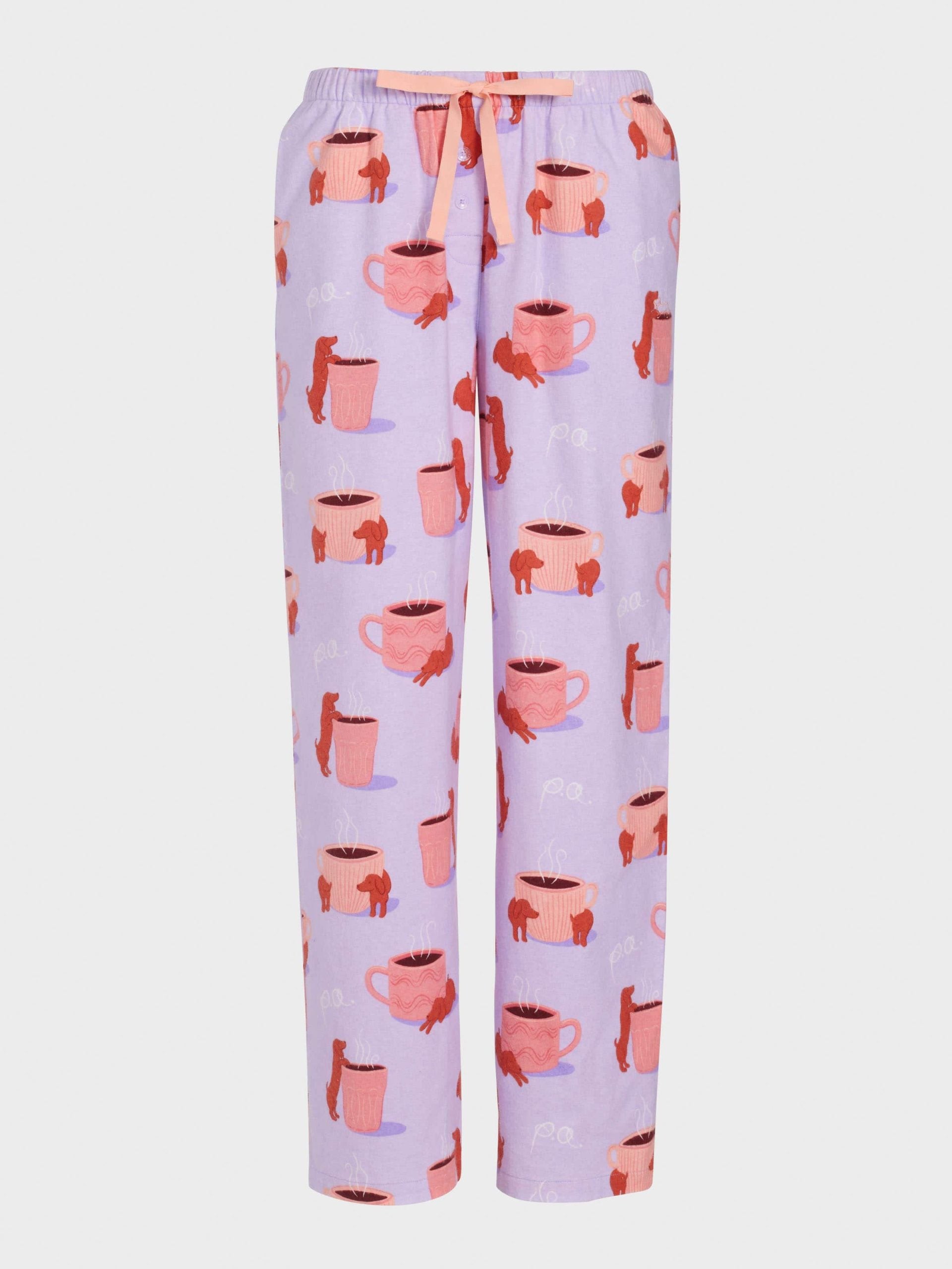 Daxie Loves Coffee Flannelette Classic Pj Pant Multi image 3