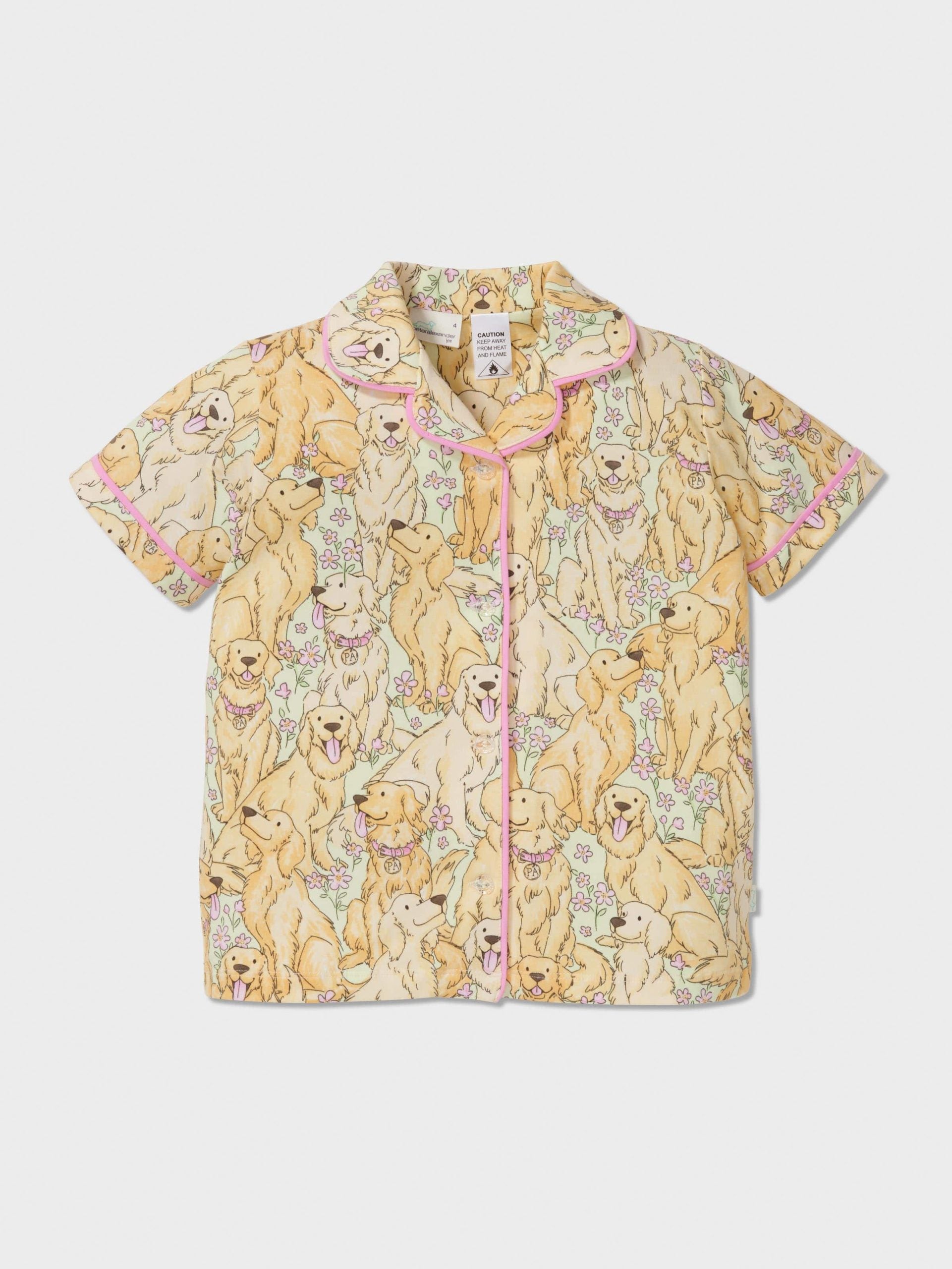 Jnr Girls Golden Retriever Classic Pj Set Multi image 4