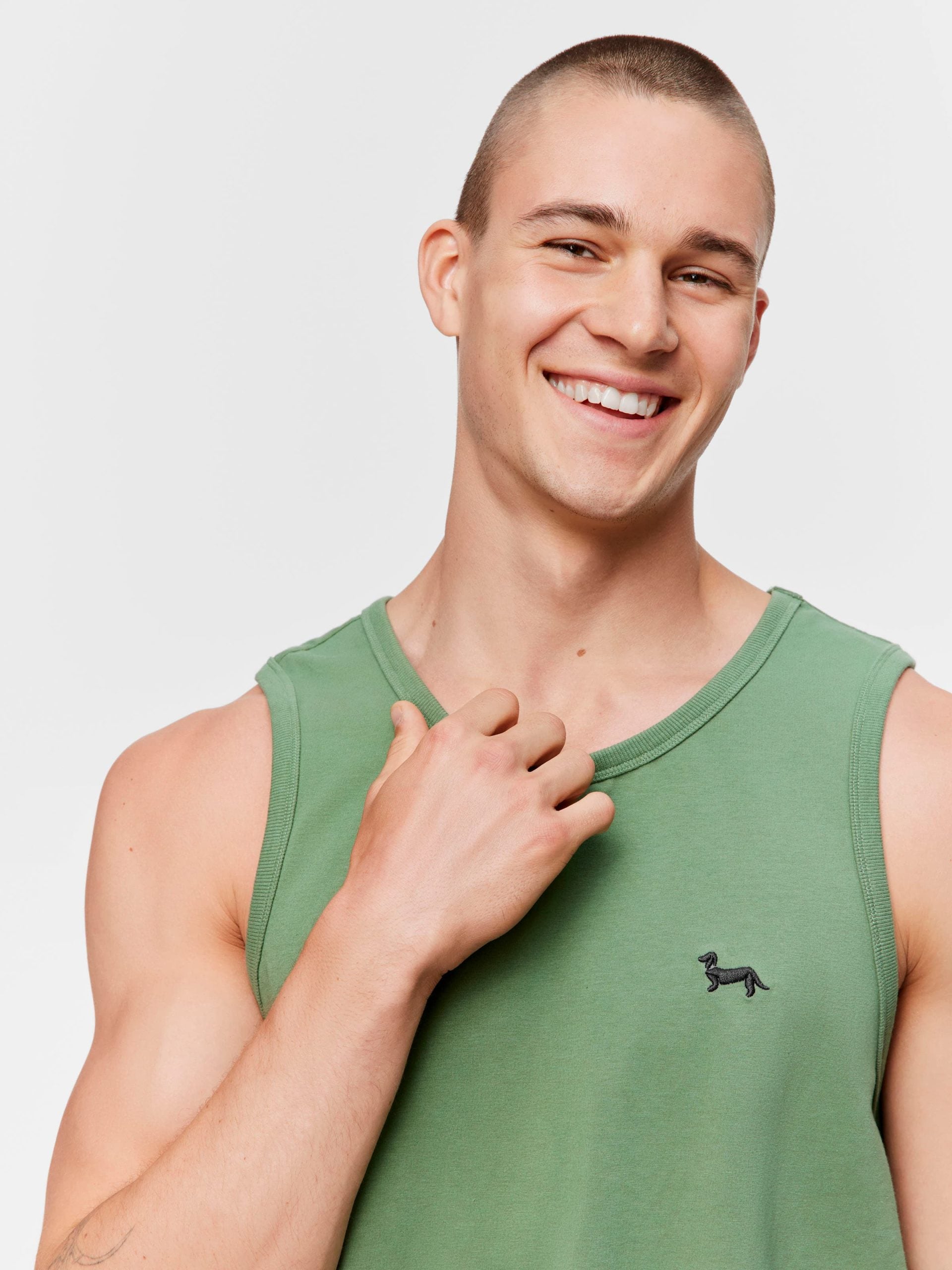 Green Boxy Sleeveless Tee green image 0