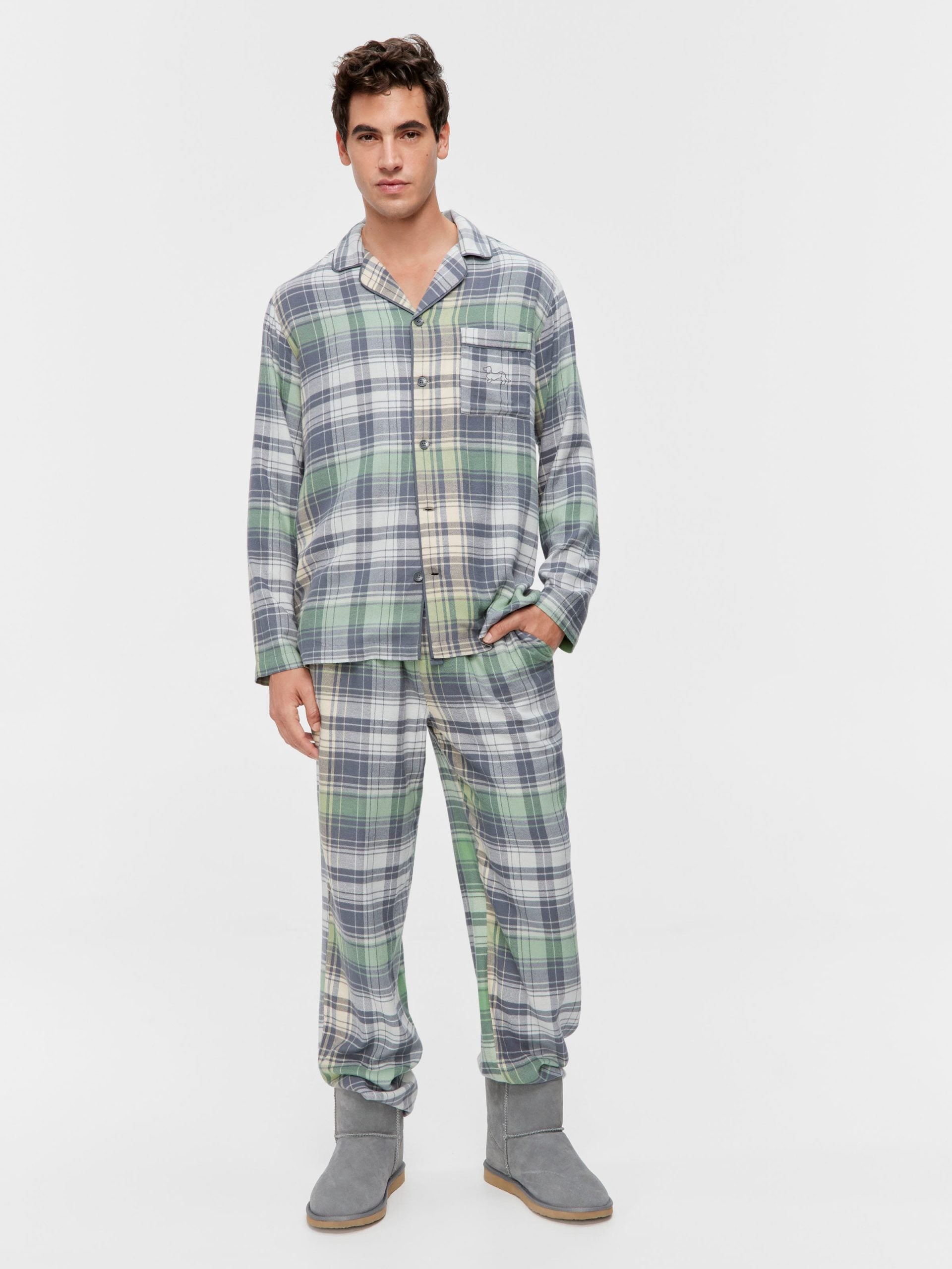 Cowboy Check Flannelette Long Sleeve Pj Set Multi image 1