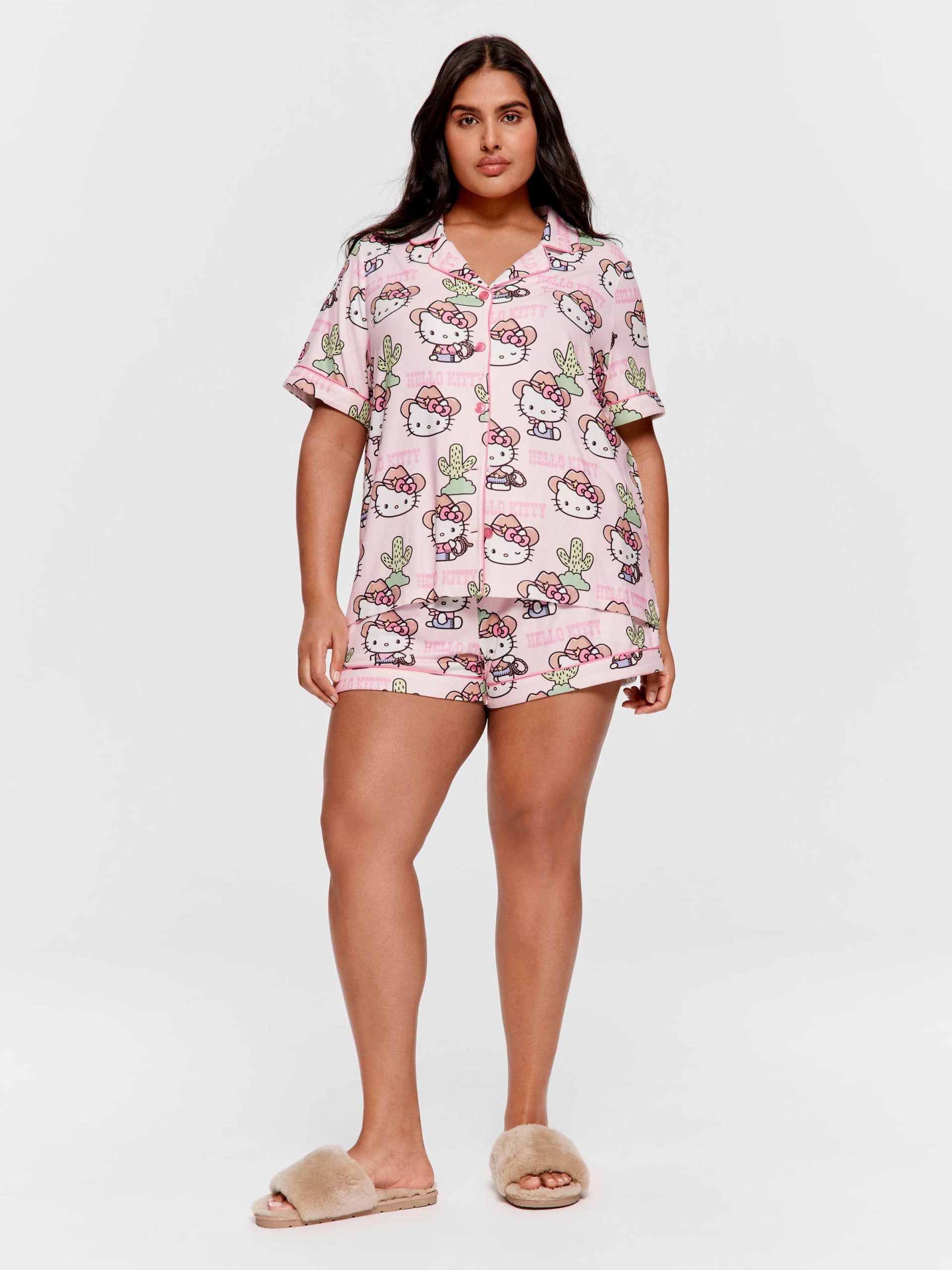 P.A. Plus Howdy Hello Kitty Shortie Pj Set Multi image 0