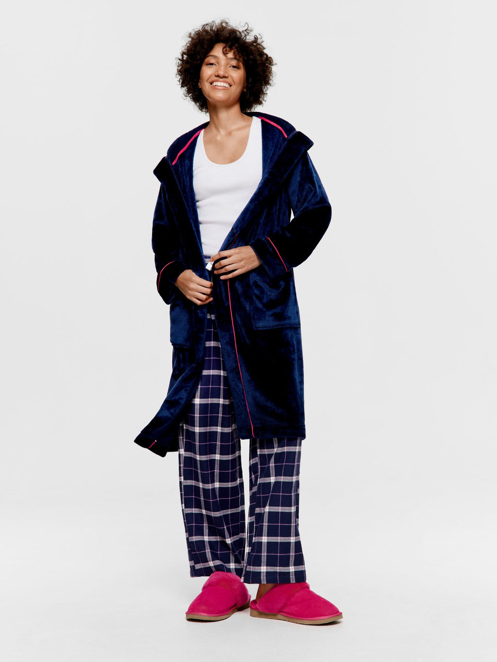 Navy Hooded Gown multi image 2