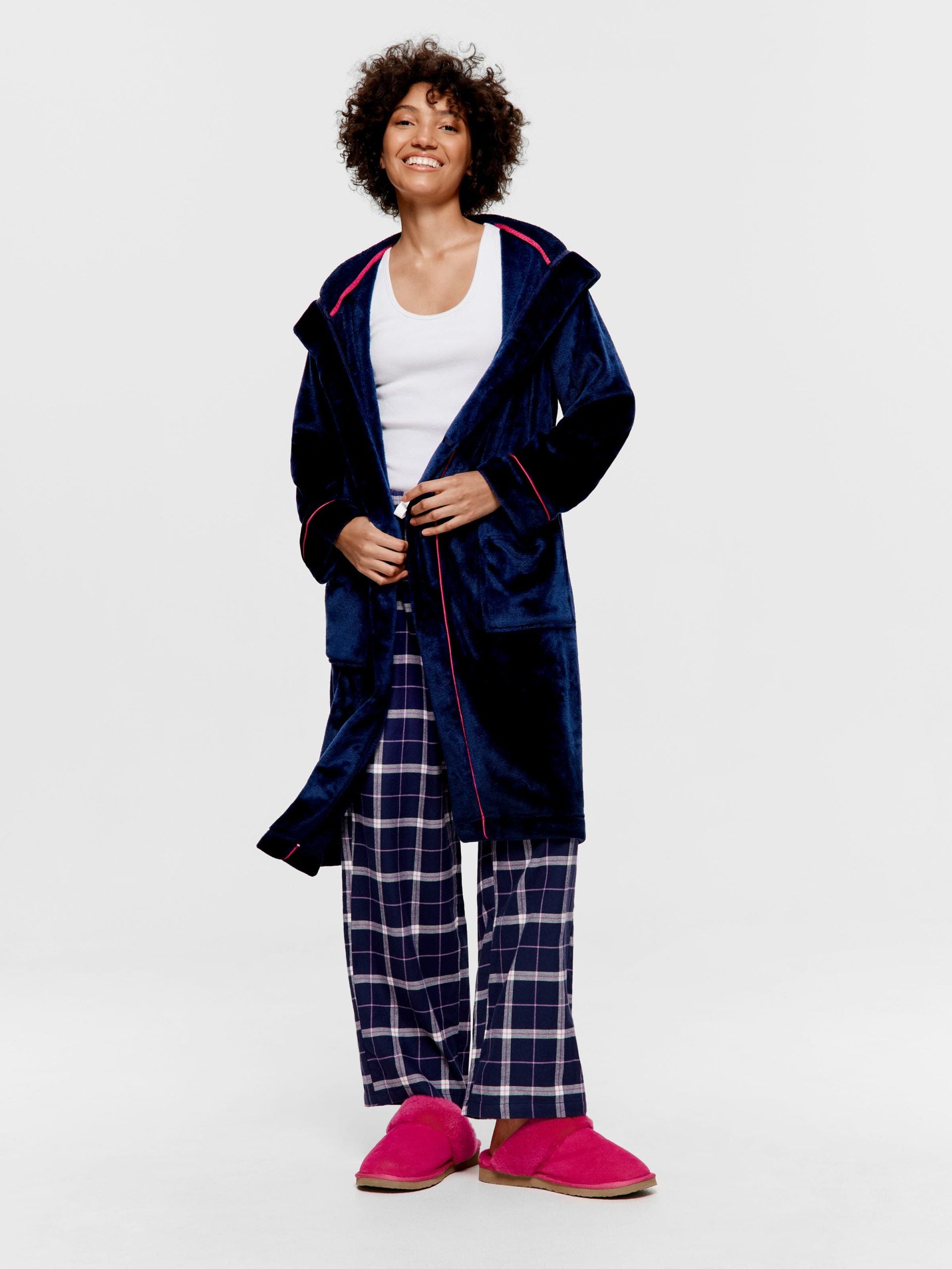 Navy Hooded Gown multi image 2