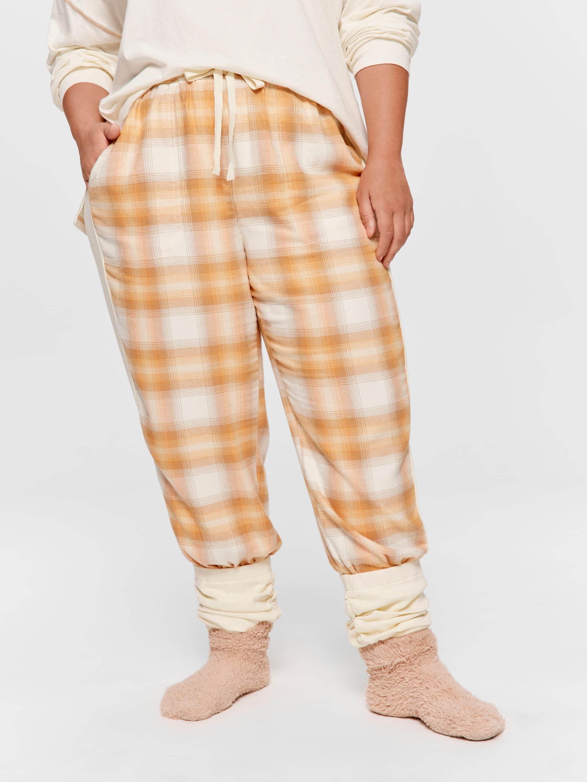 P.A. Plus Cowgirl Check Bamboo Flannelette Legwarmer Pj Pant Multi image 2