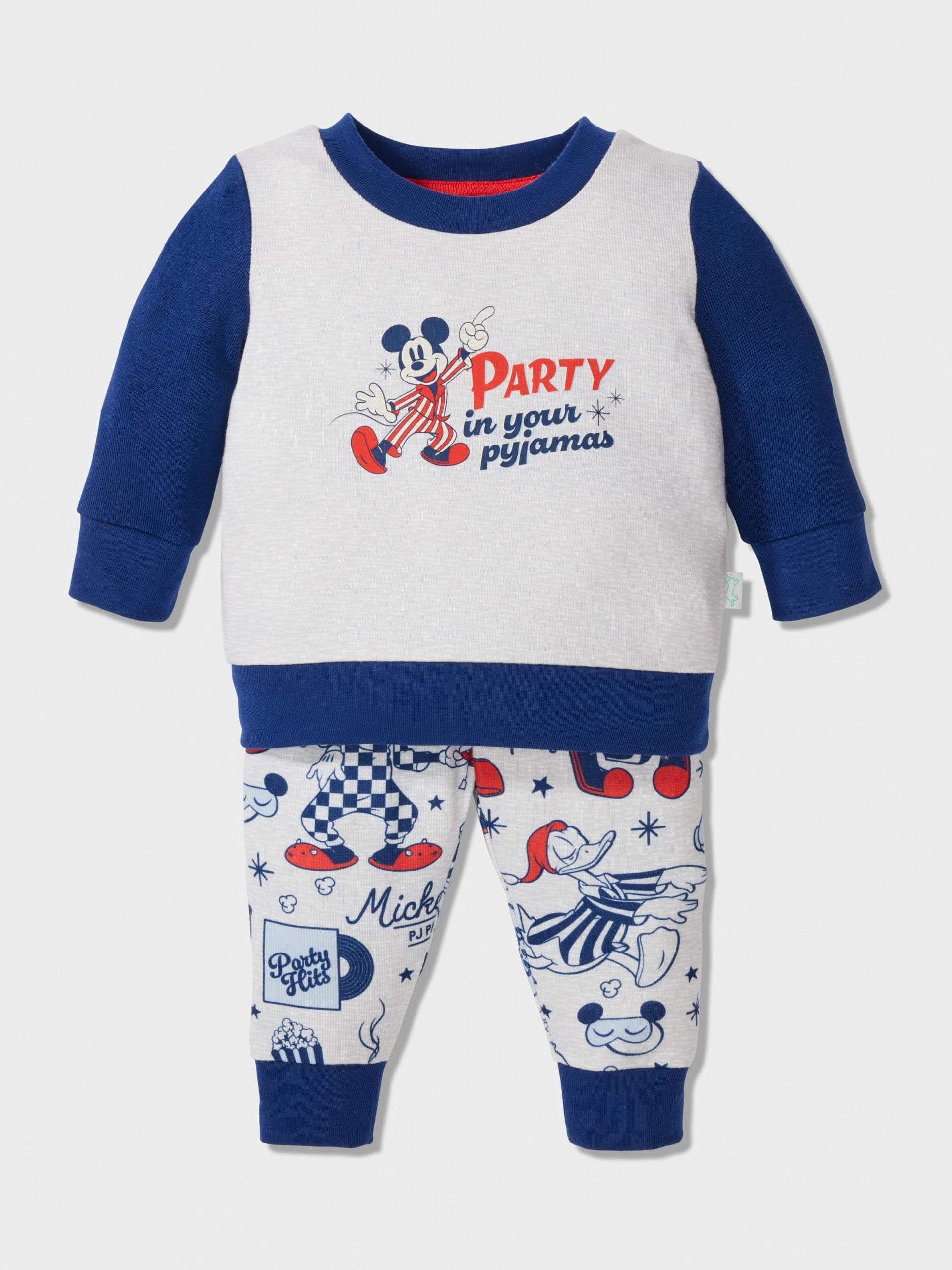 Baby Disney Mickey Long Plush Pj Set Multi image 2