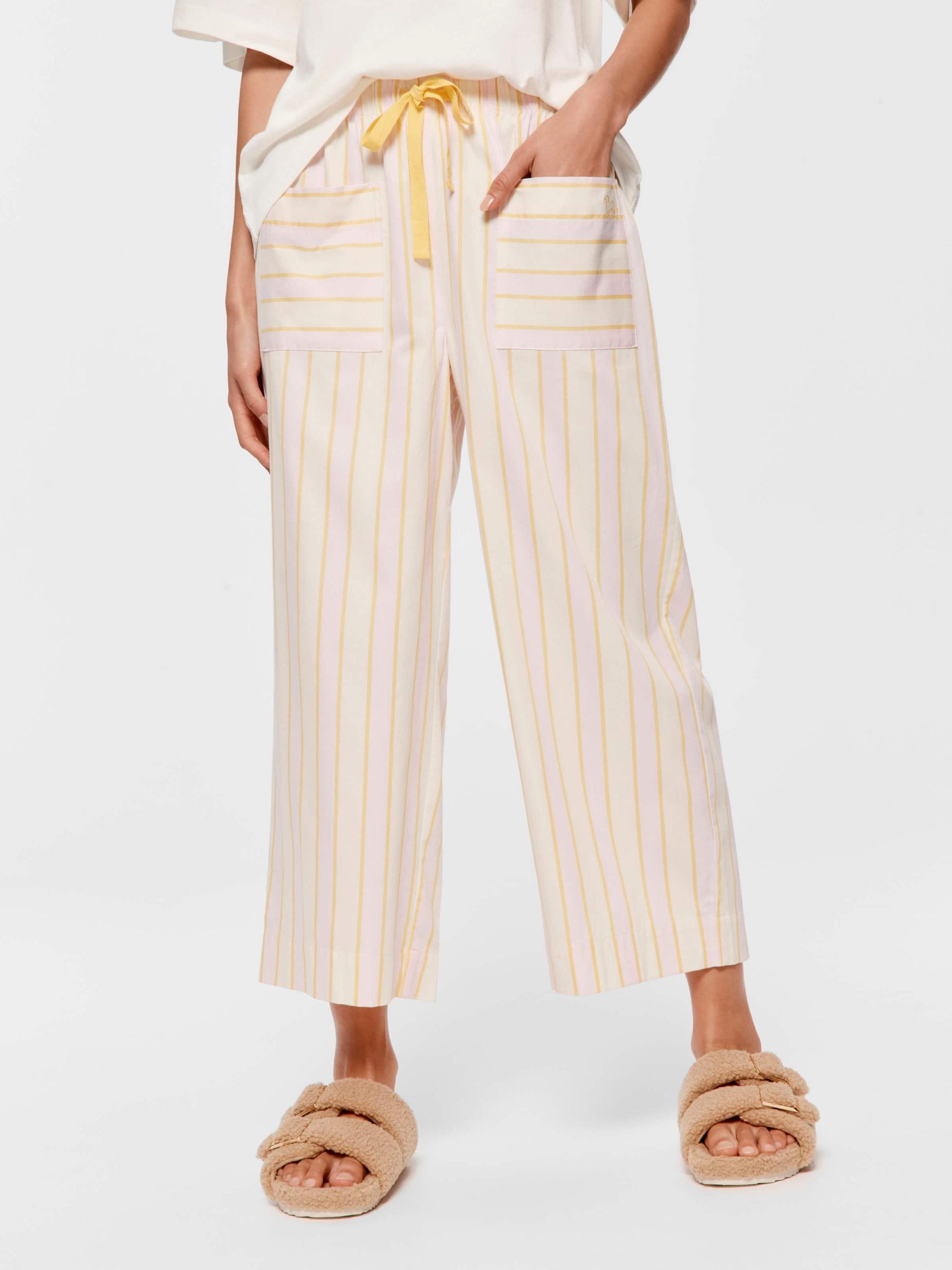 Yellow Stripe 3/4 Pj Pant multi image 1