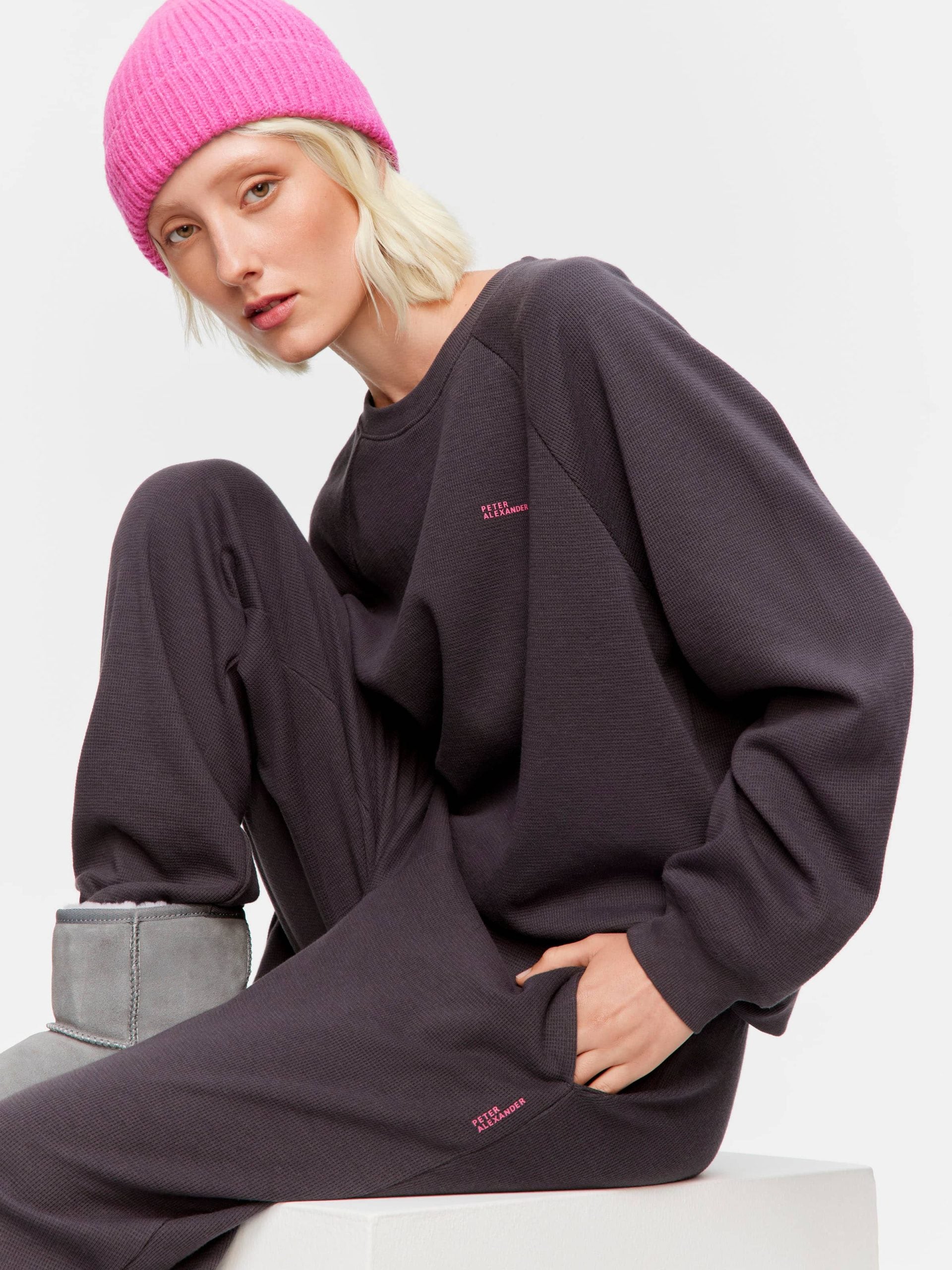 Waffle Track Pj Pant charcoal image 0