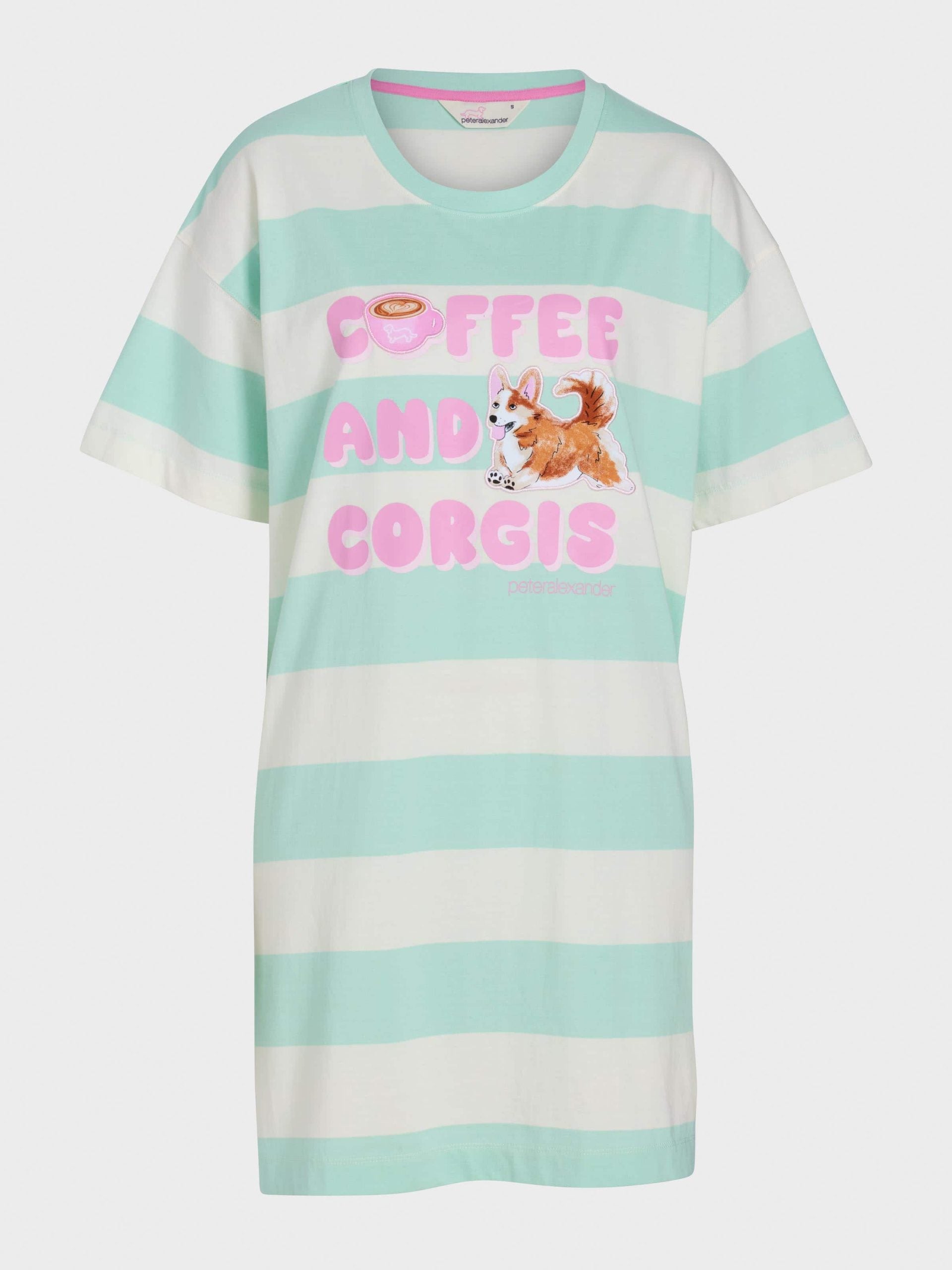 Coffee &amp;amp; Corgis Sleep Tee Multi image 3