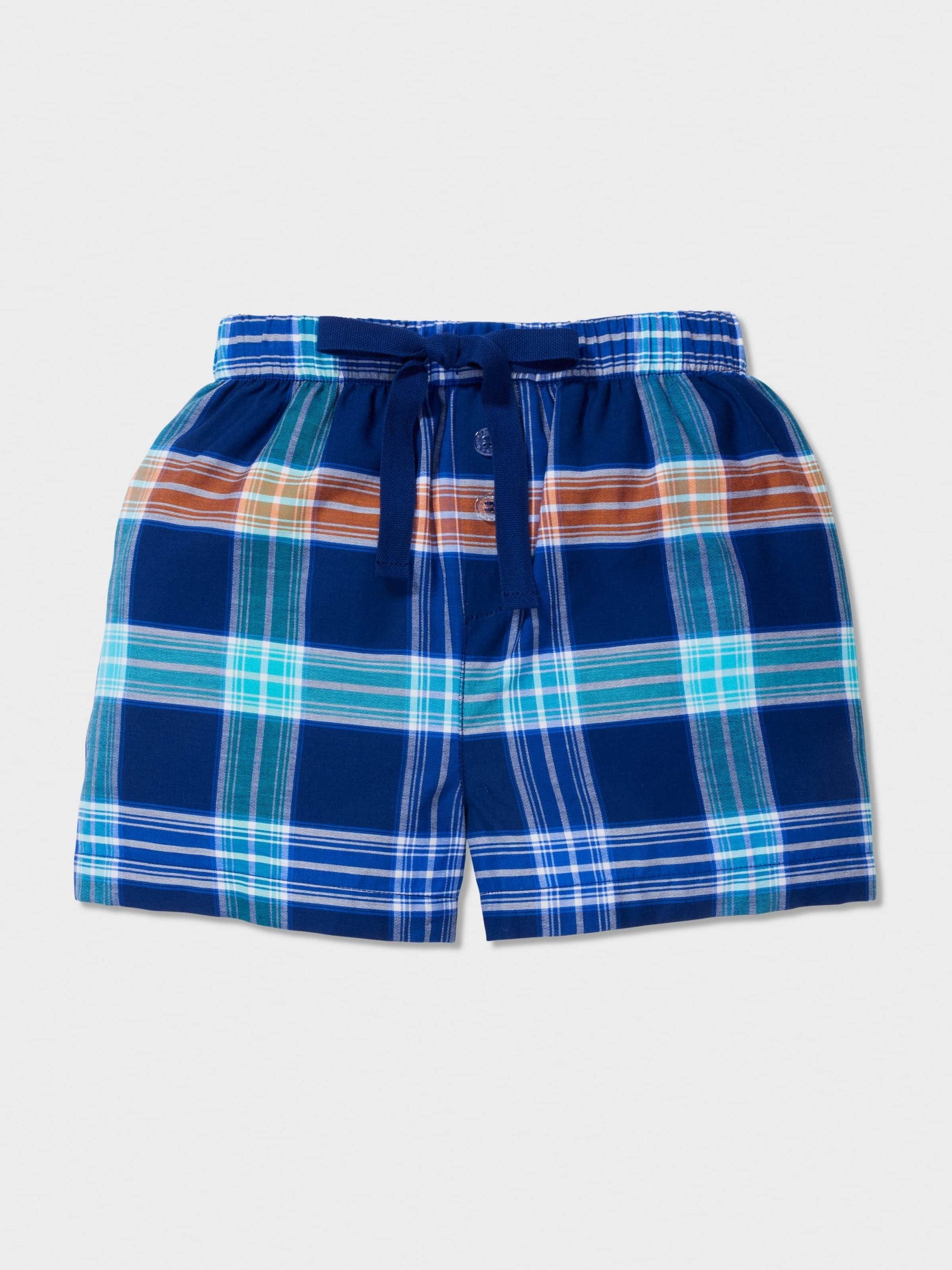 Boys Blue Check Pj Set multi image 3