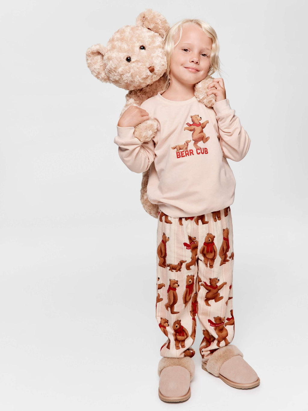 Jnr Kids Bear Cub Long Pj Set multi image 2