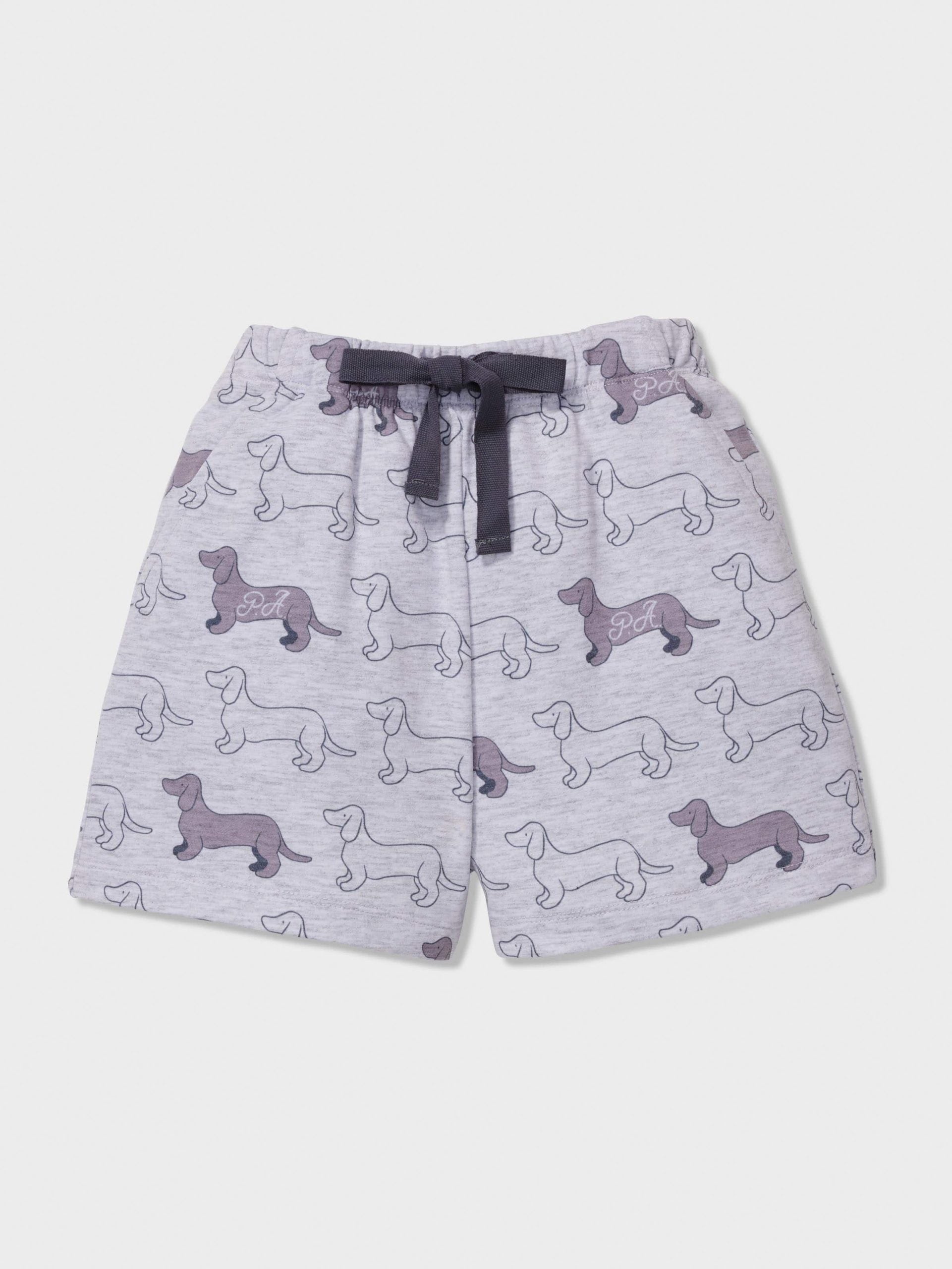 Jnr Boys Penny Print Short Pj Set greymarle image 1