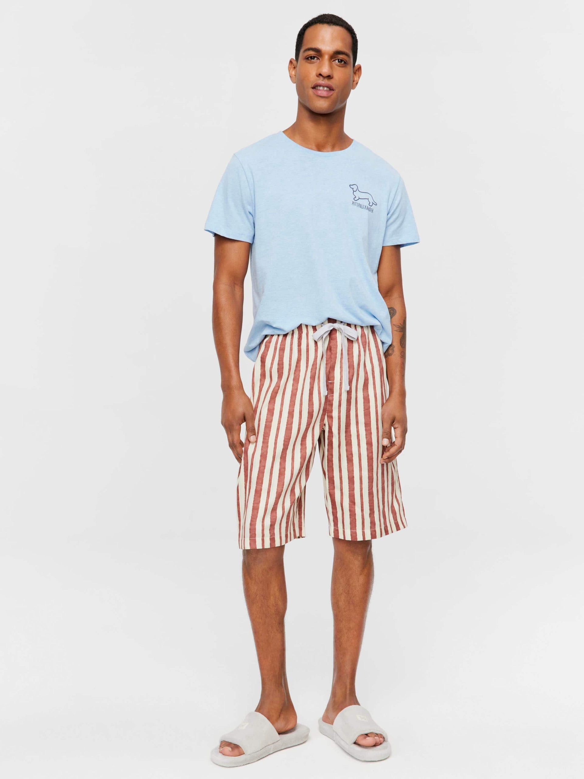 Painted Stripe Sleep Short multi image 1