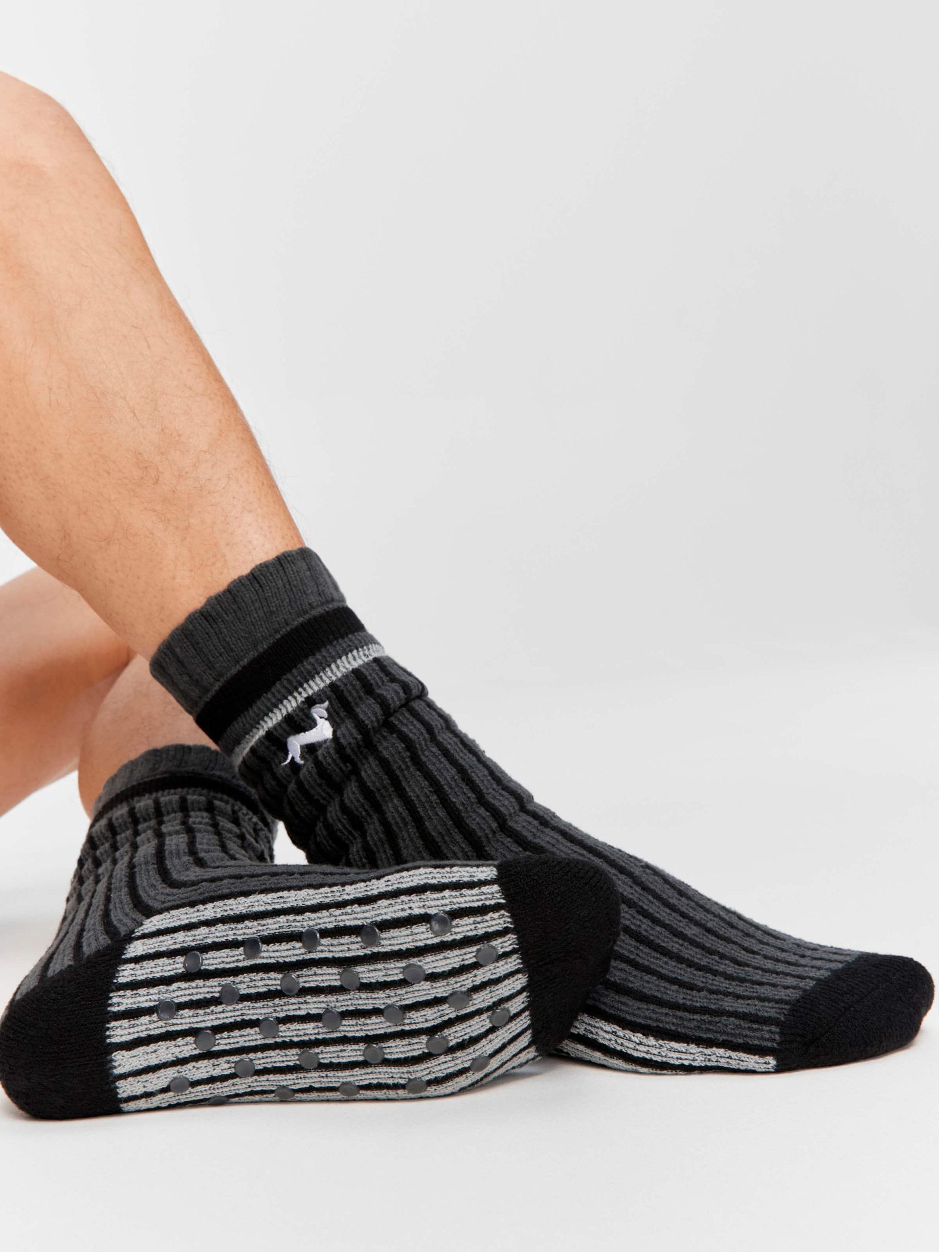 Rib Cushion Sock charcoal image 0