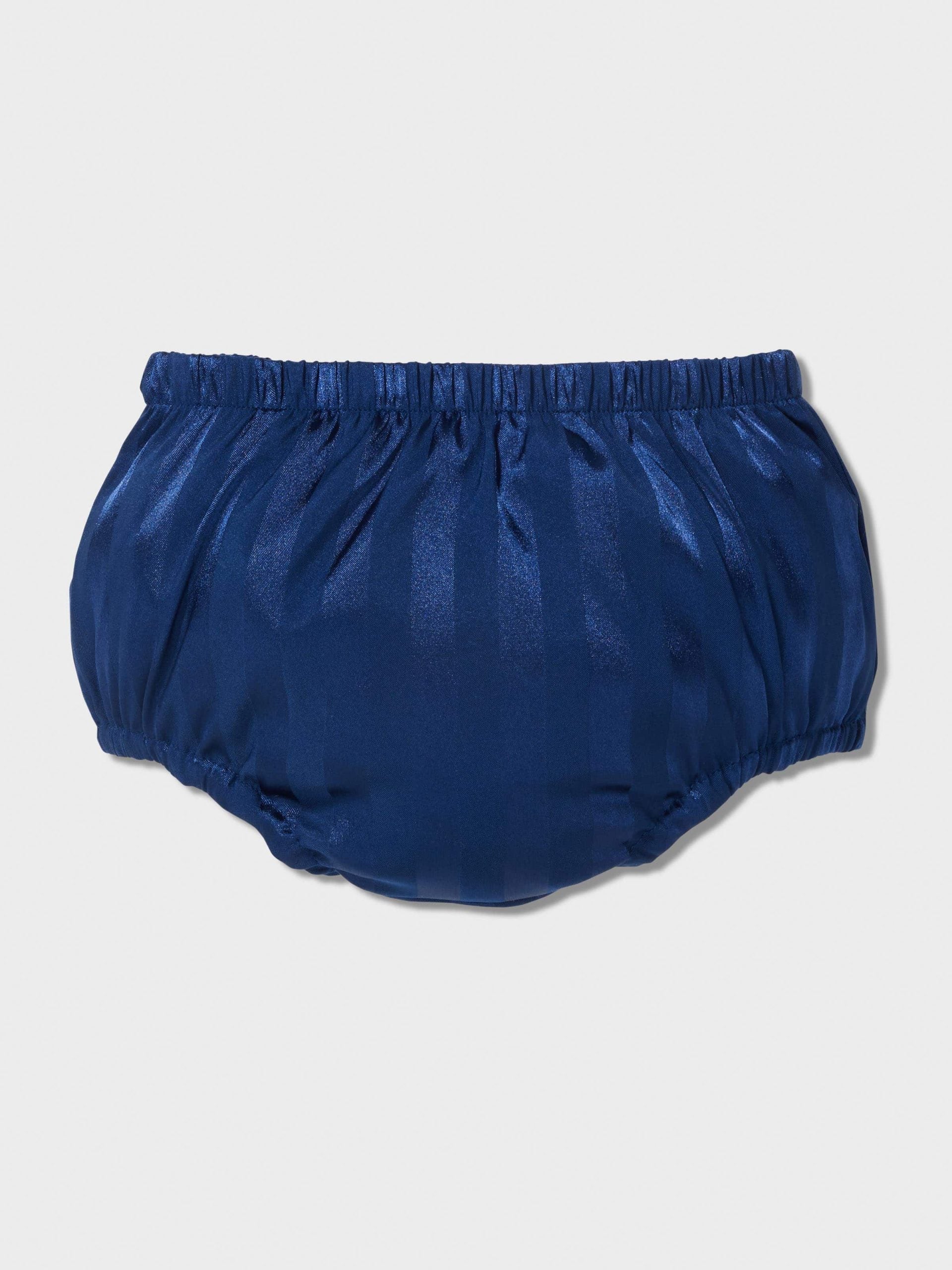Baby Navy Satin Classic Pj Set navy image 1