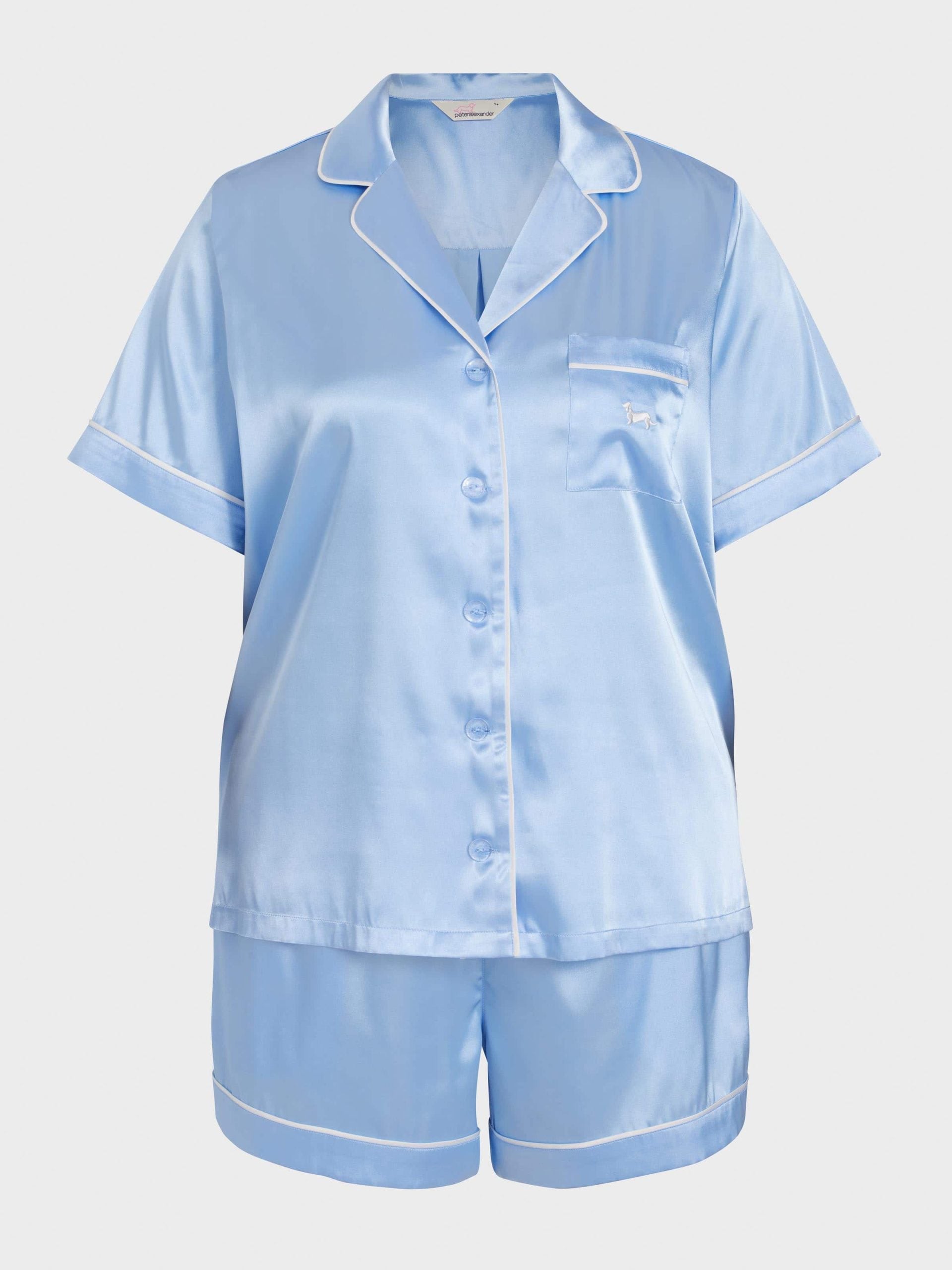 P.A. Plus Cornflower Blue Satin Pj Set Blue image 4
