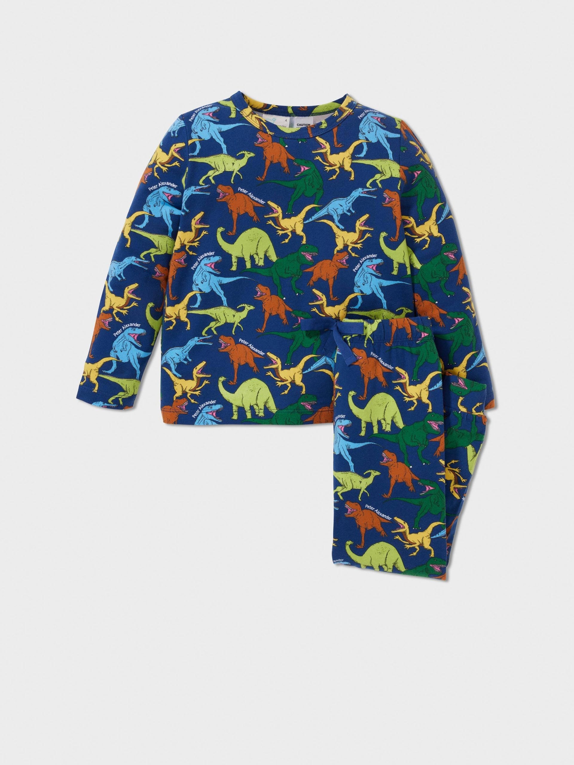 Jnr Boys Dino Long Pj Set multi image 0