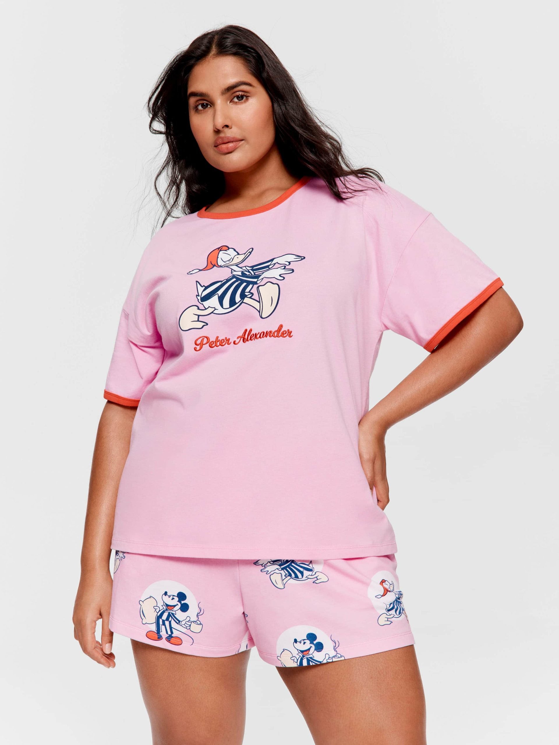 P.A. Plus Sleepy Donald Duck Oversized Tee Pink image 1