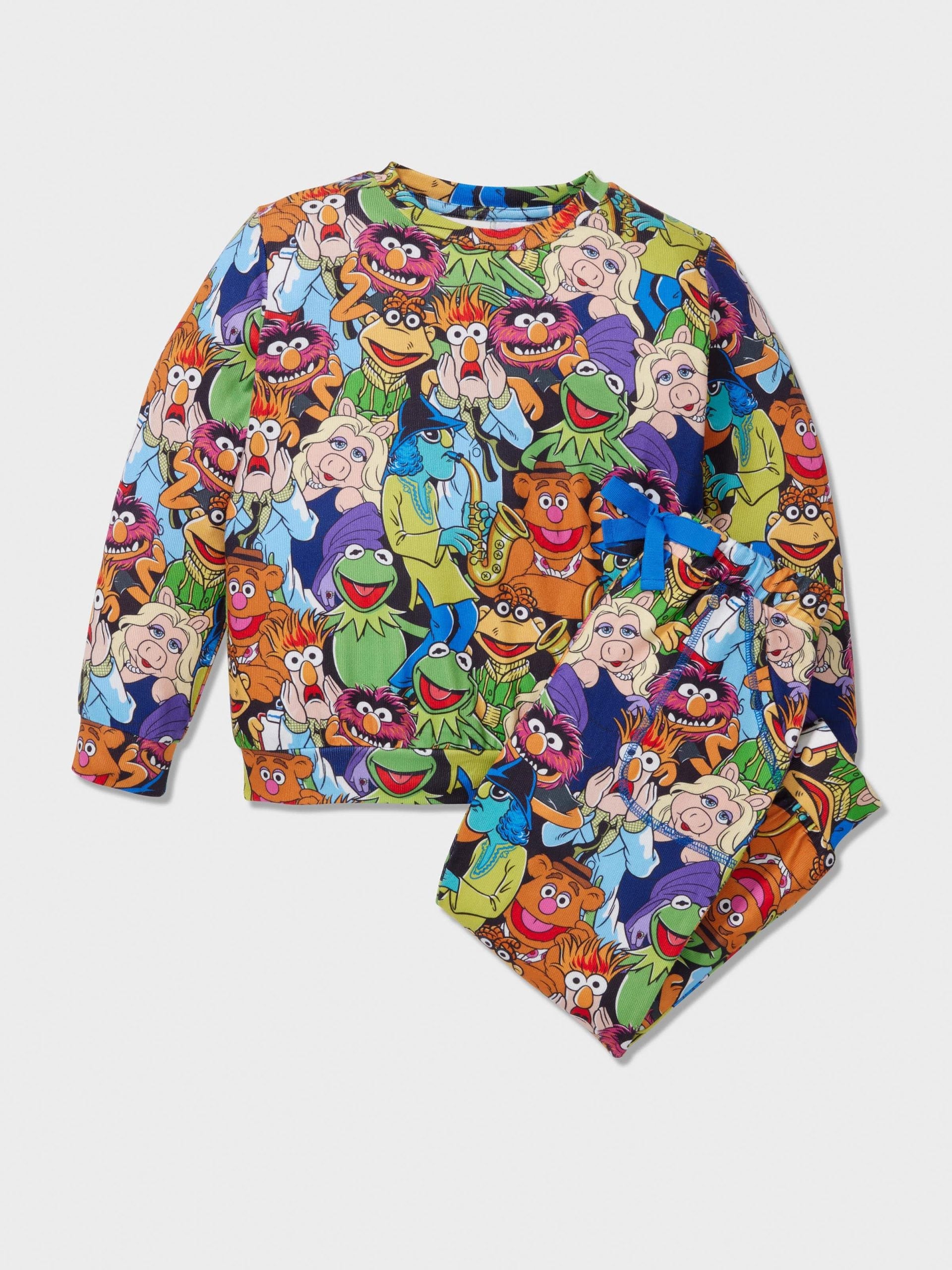 Kids Muppet Print Long Plush Pj Set multi image 0