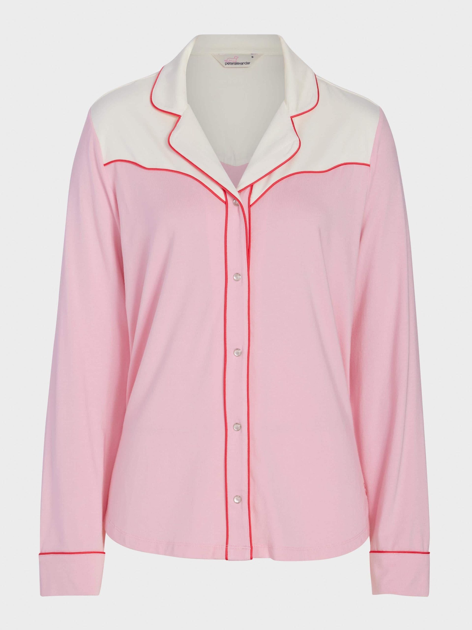 Western Bamboo Jersey Long Sleeve Shirt Pink image 3