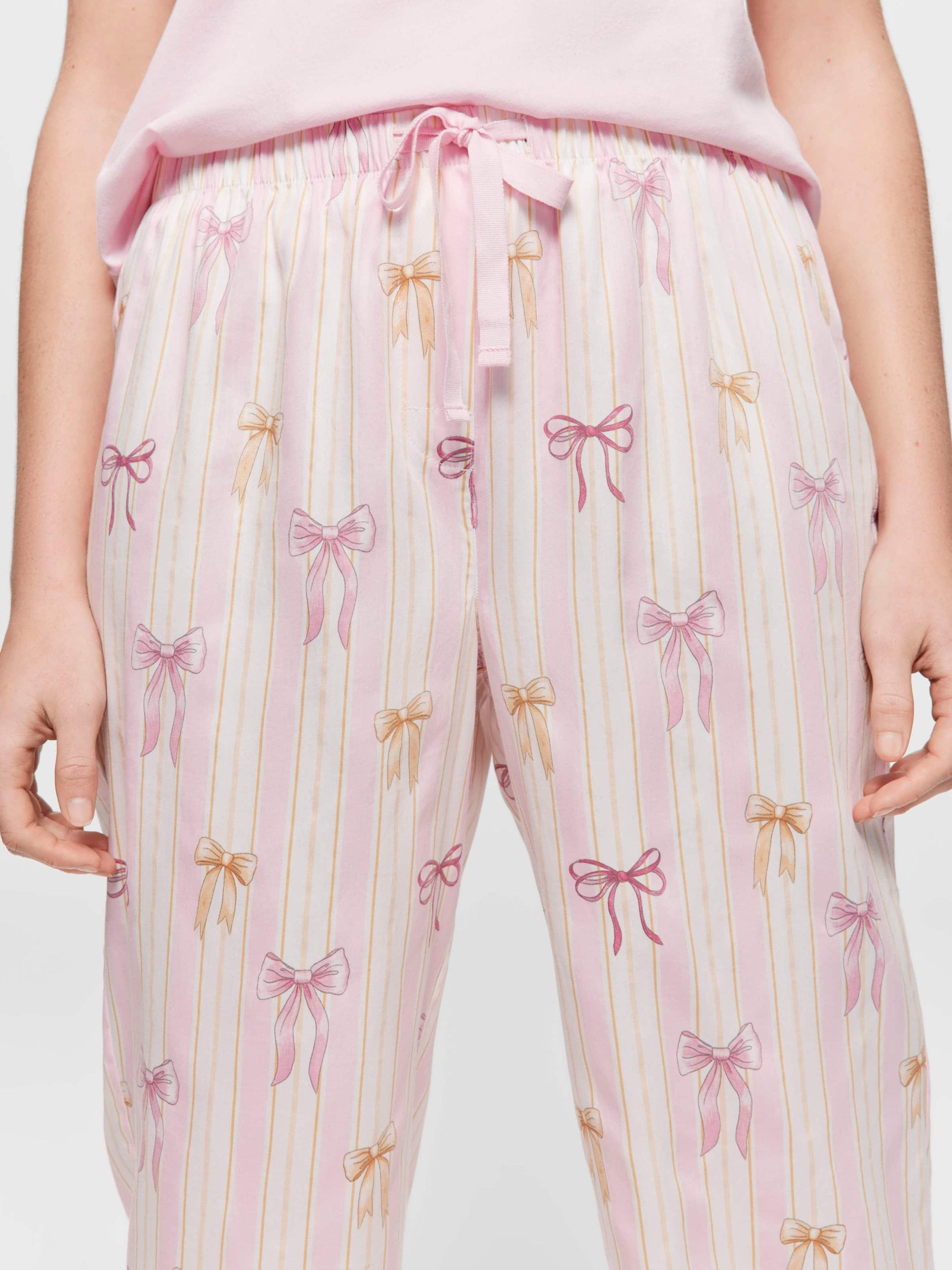 Bow Stripe 3/4 Pj Pant multi image 1