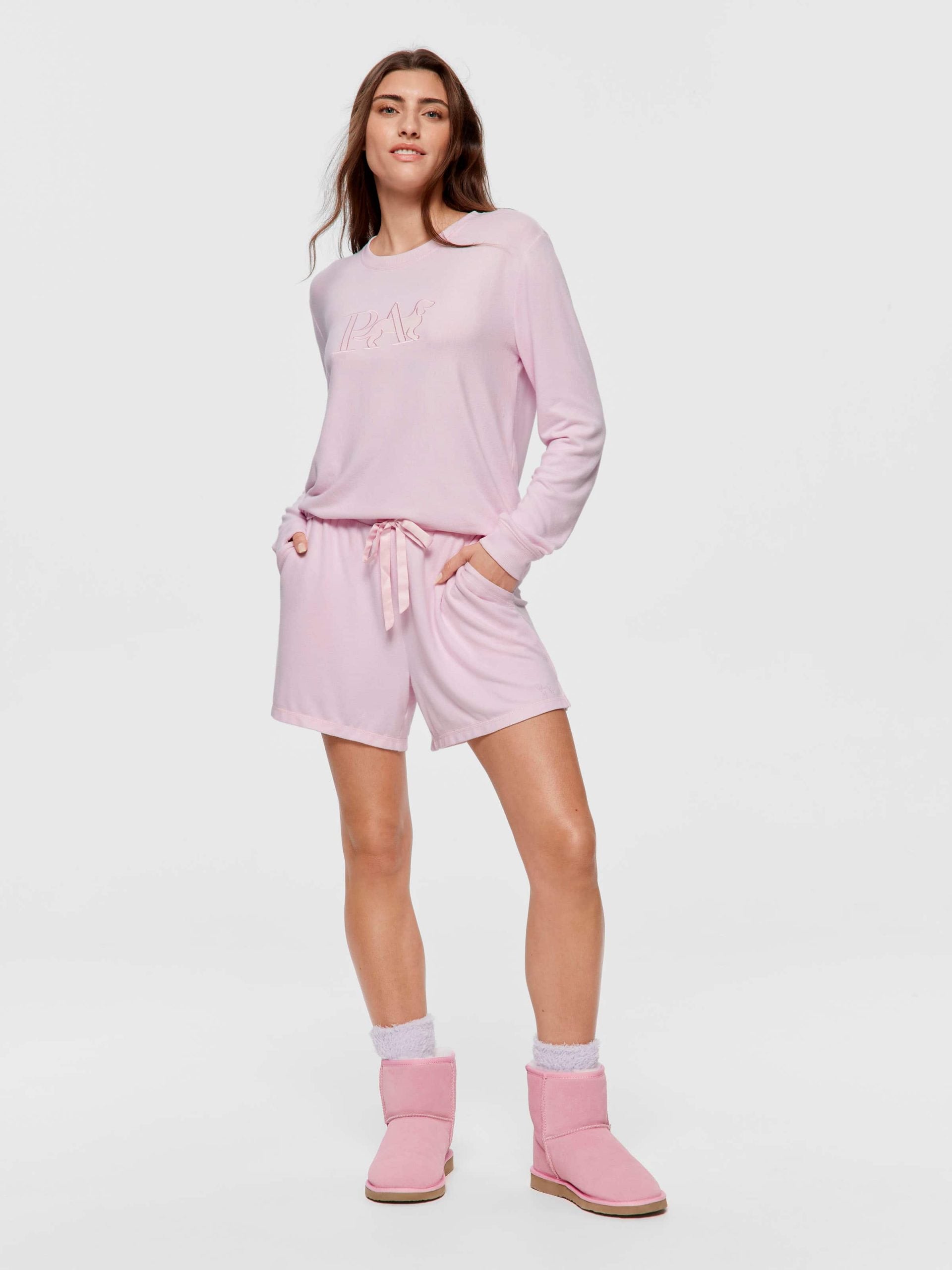 Pink Plush Mid Short pink image 0
