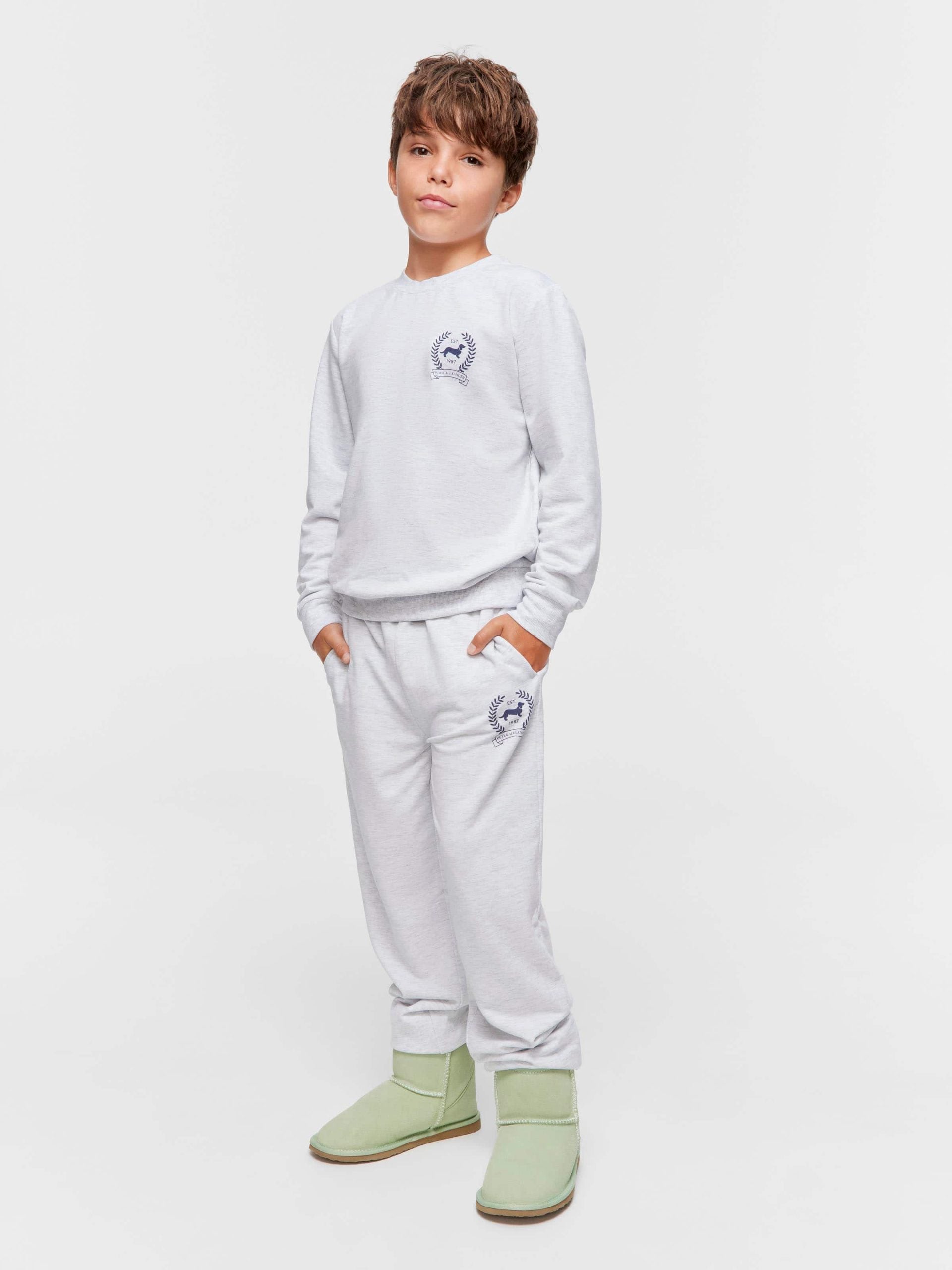 Boys Grey Heritage Pj Set grey image 1