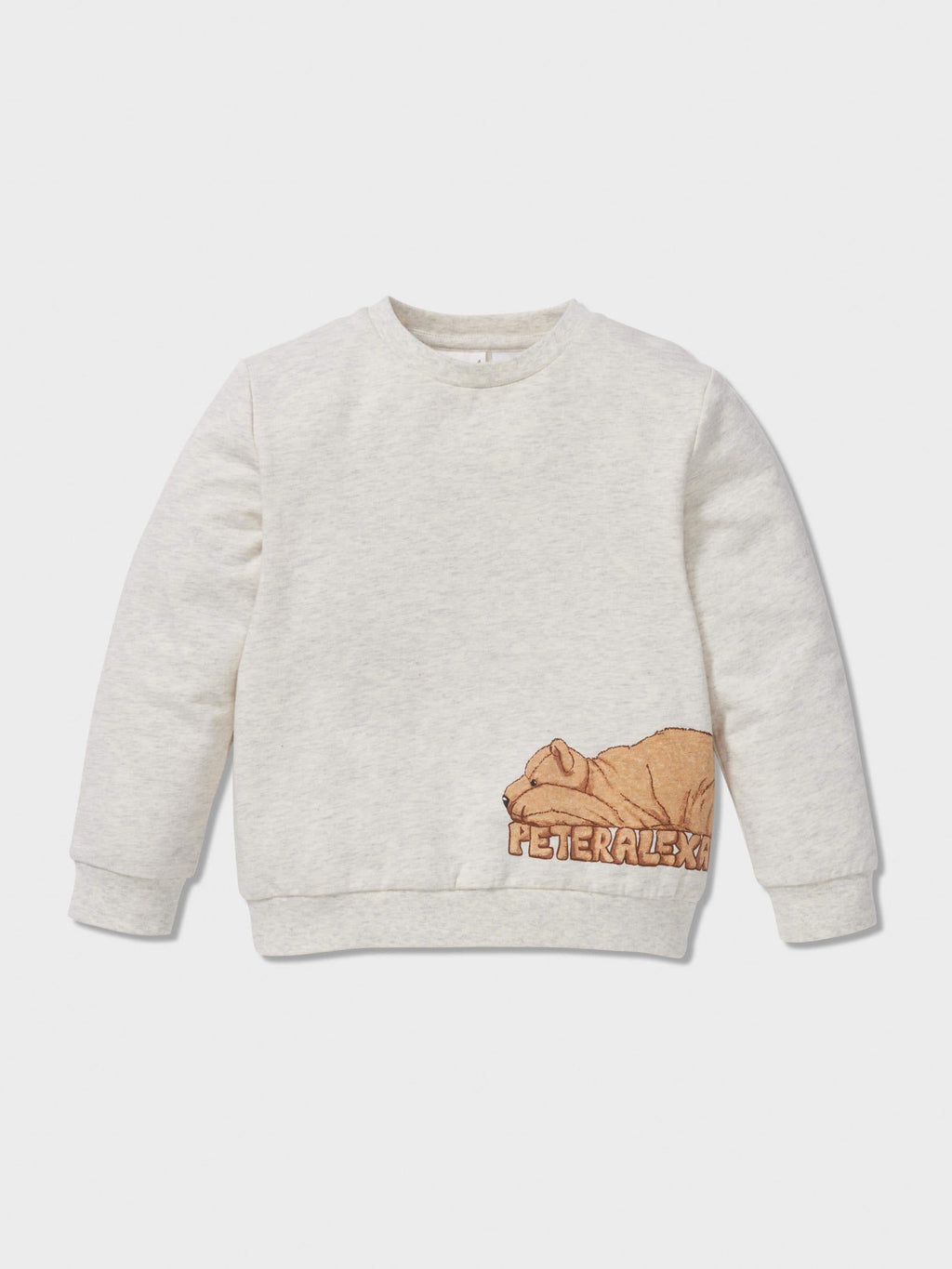 Jnr Kids Sleepy Bear Long Pj Set oatmeal image 2