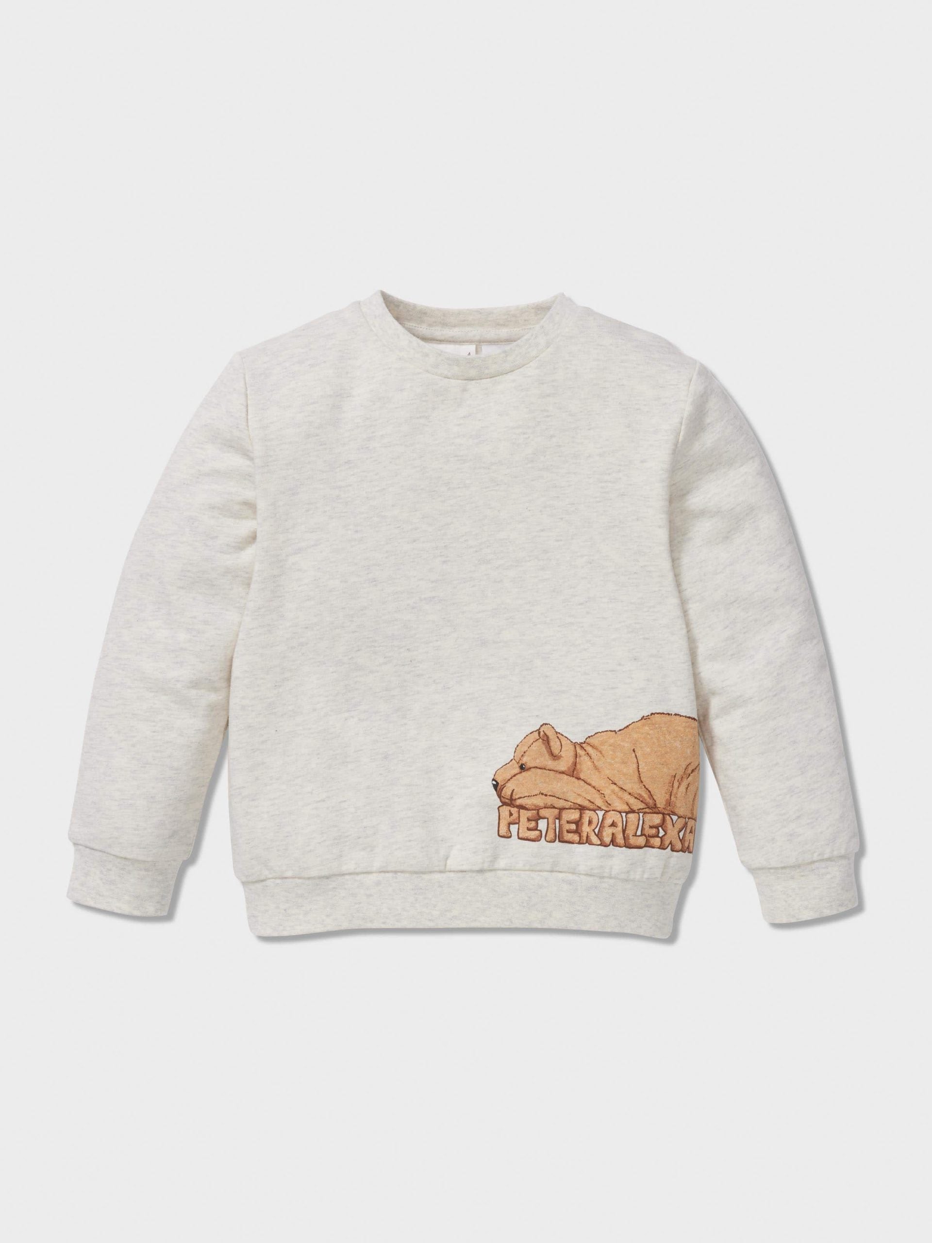 Jnr Kids Sleepy Bear Long Pj Set oatmeal image 2