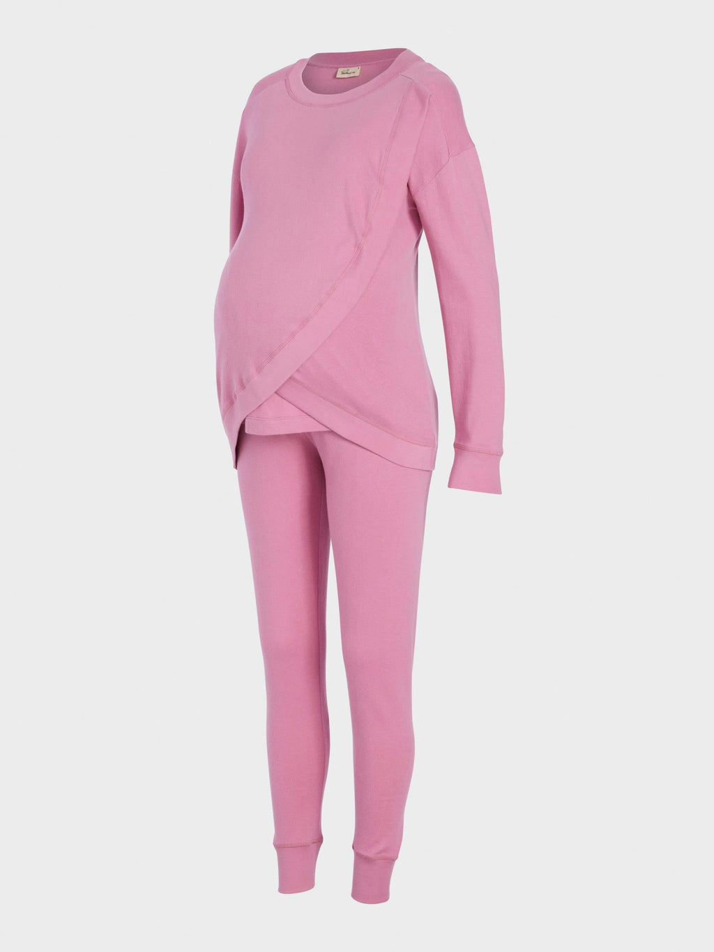 Maternity Pointelle Long Sleeve Pj Set rose image 4