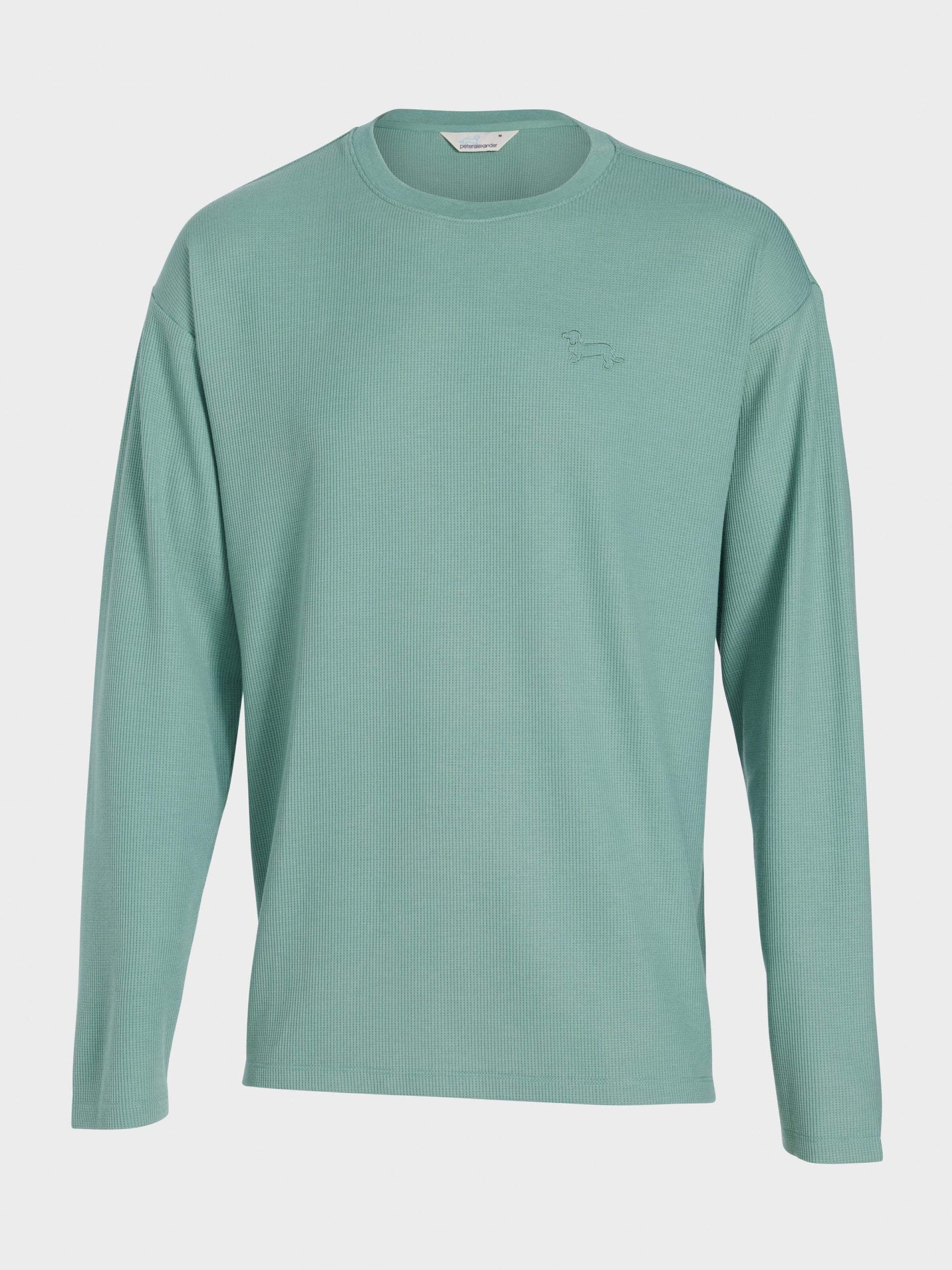 Sage Waffle Long Sleeve Top sage image 3