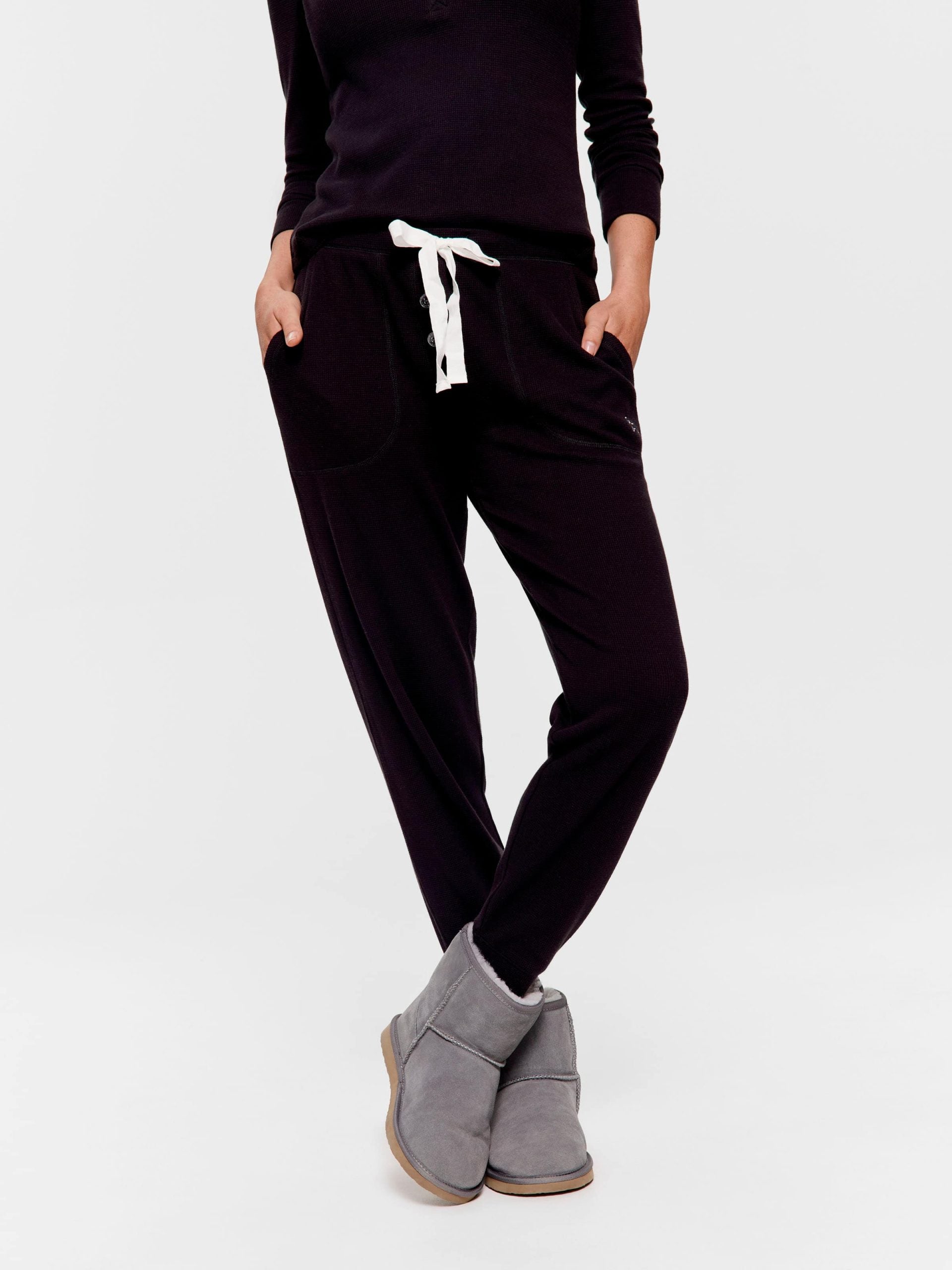 Black Waffle Easy Pj Pant Black image 0