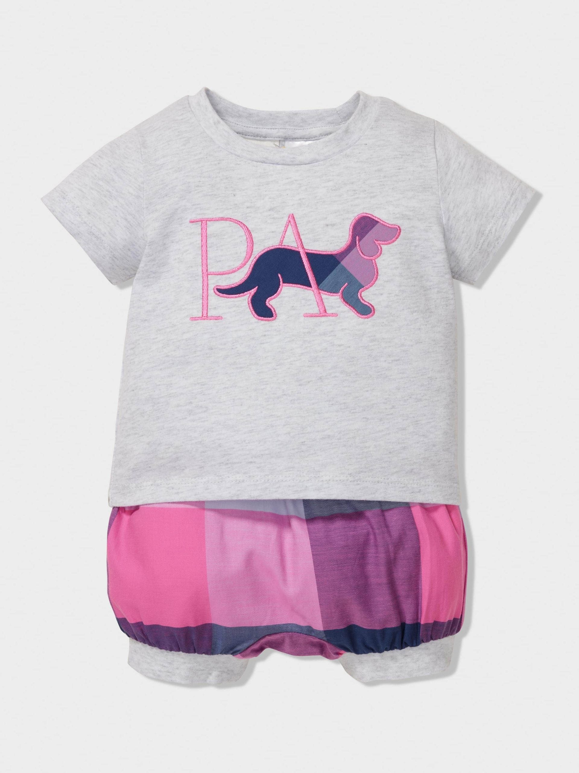 Baby Pink Buffalo Check Shortie Pj Set multi image 2