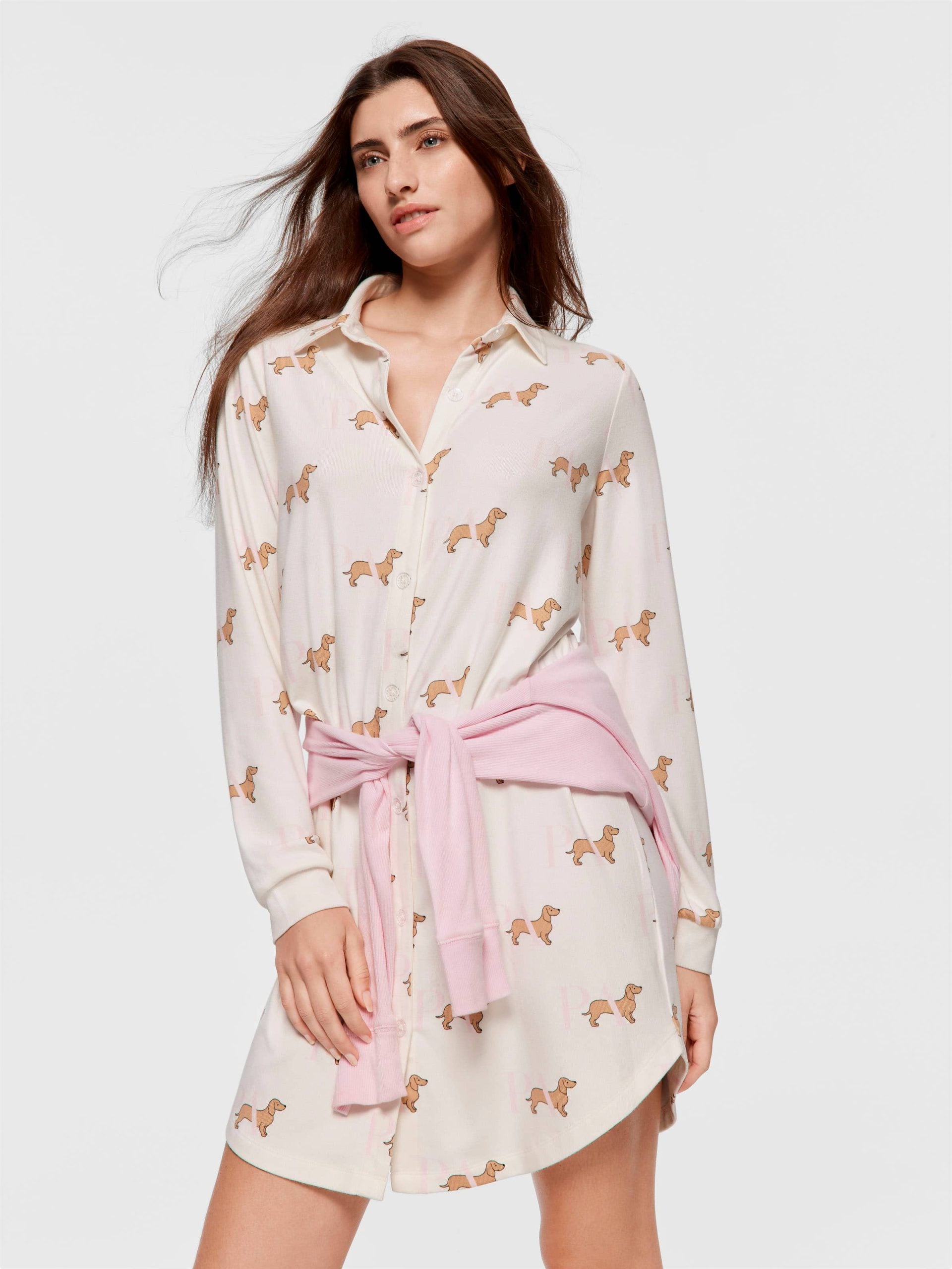 P.A. Penny Long Sleeve Plush Nightshirt multi image 1