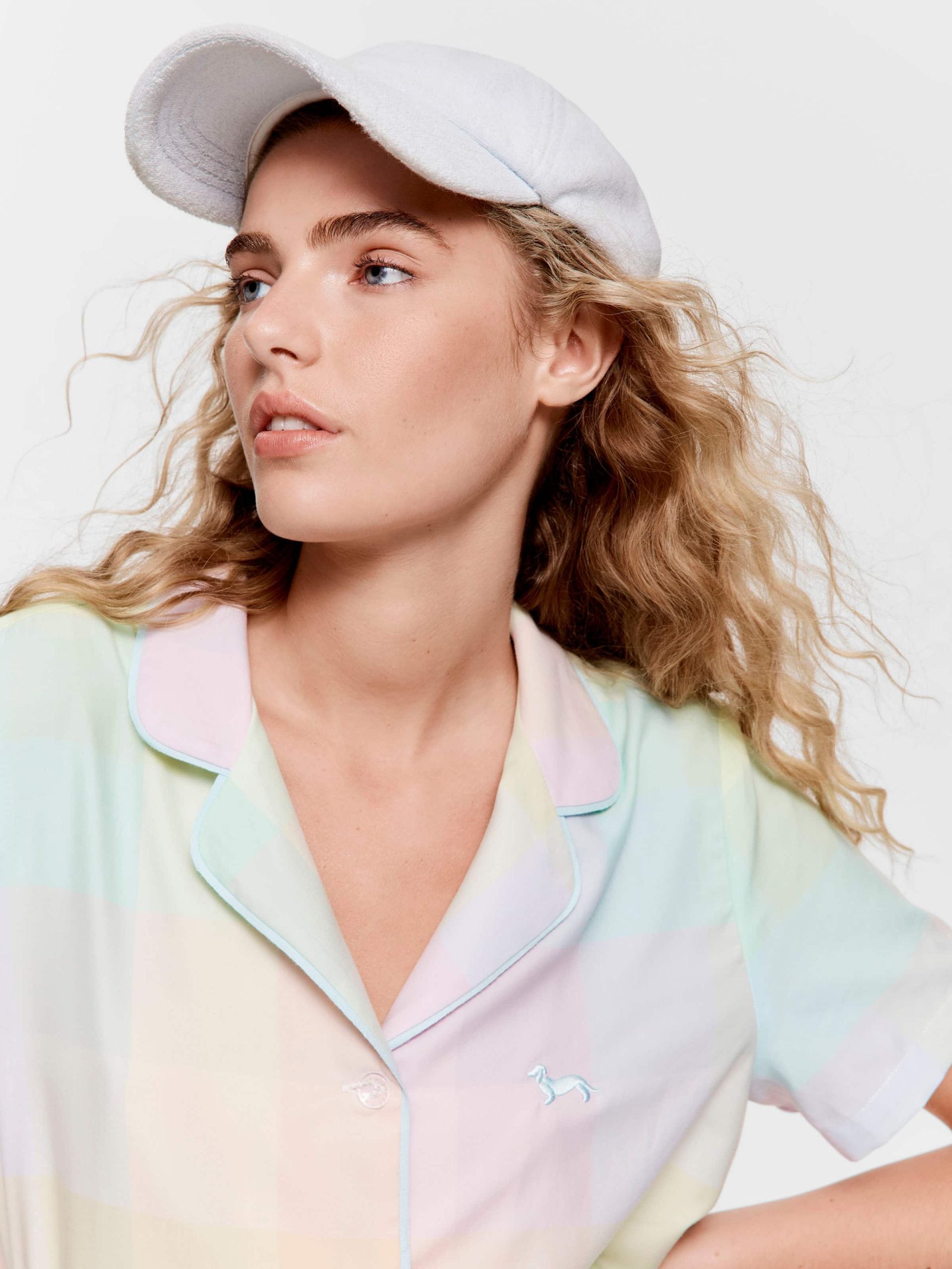 Rainbow Check Short Sleeve & Pant Pj Set multi image 2
