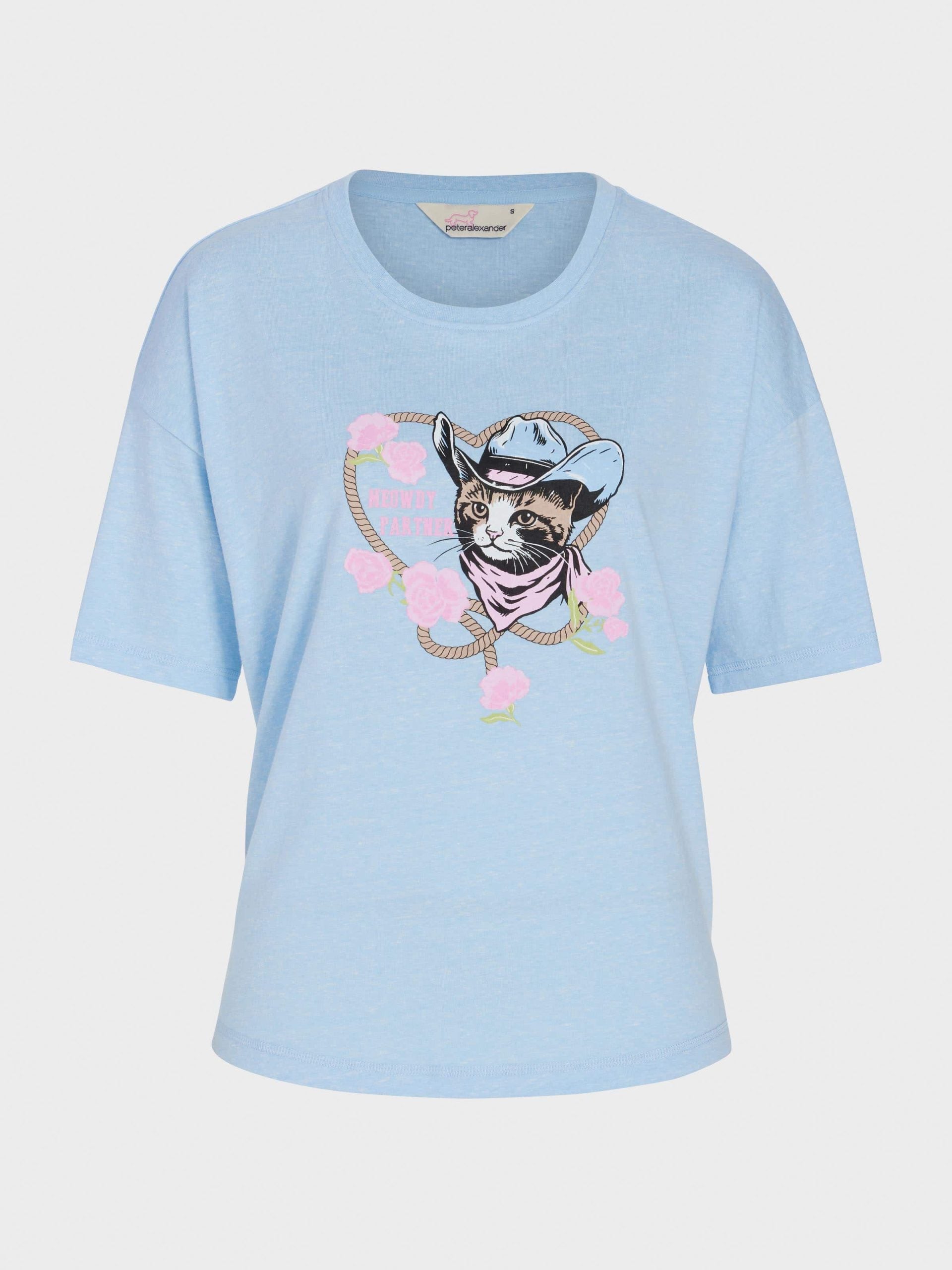 Cowboy Kitty Oversized Tee Pale Blue image 3