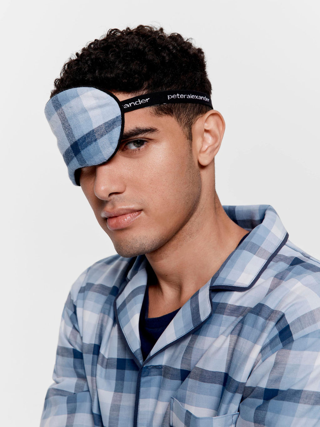 Mens Mini Check Eye Mask multi image 1