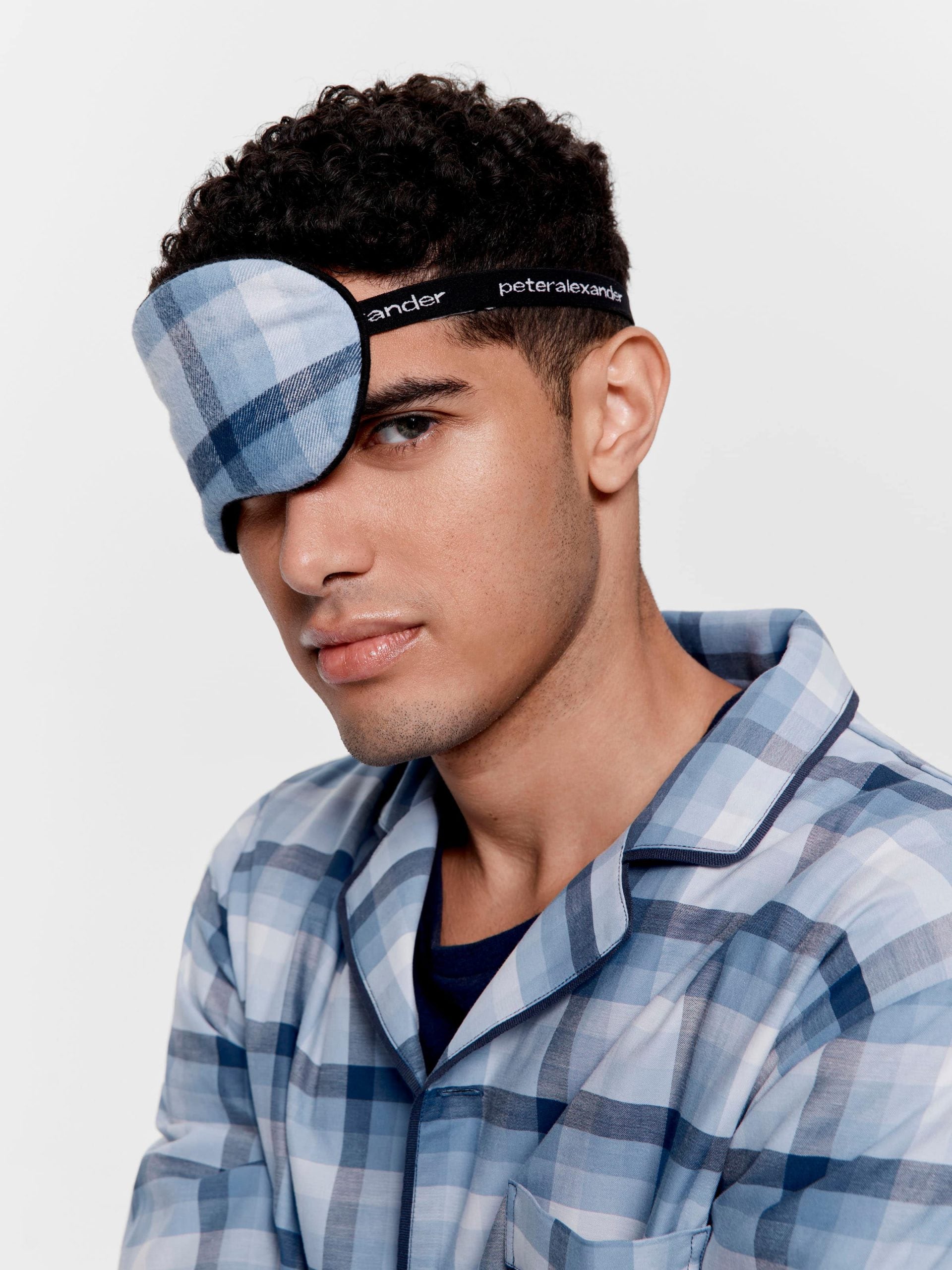 Mens Mini Check Eye Mask multi image 1