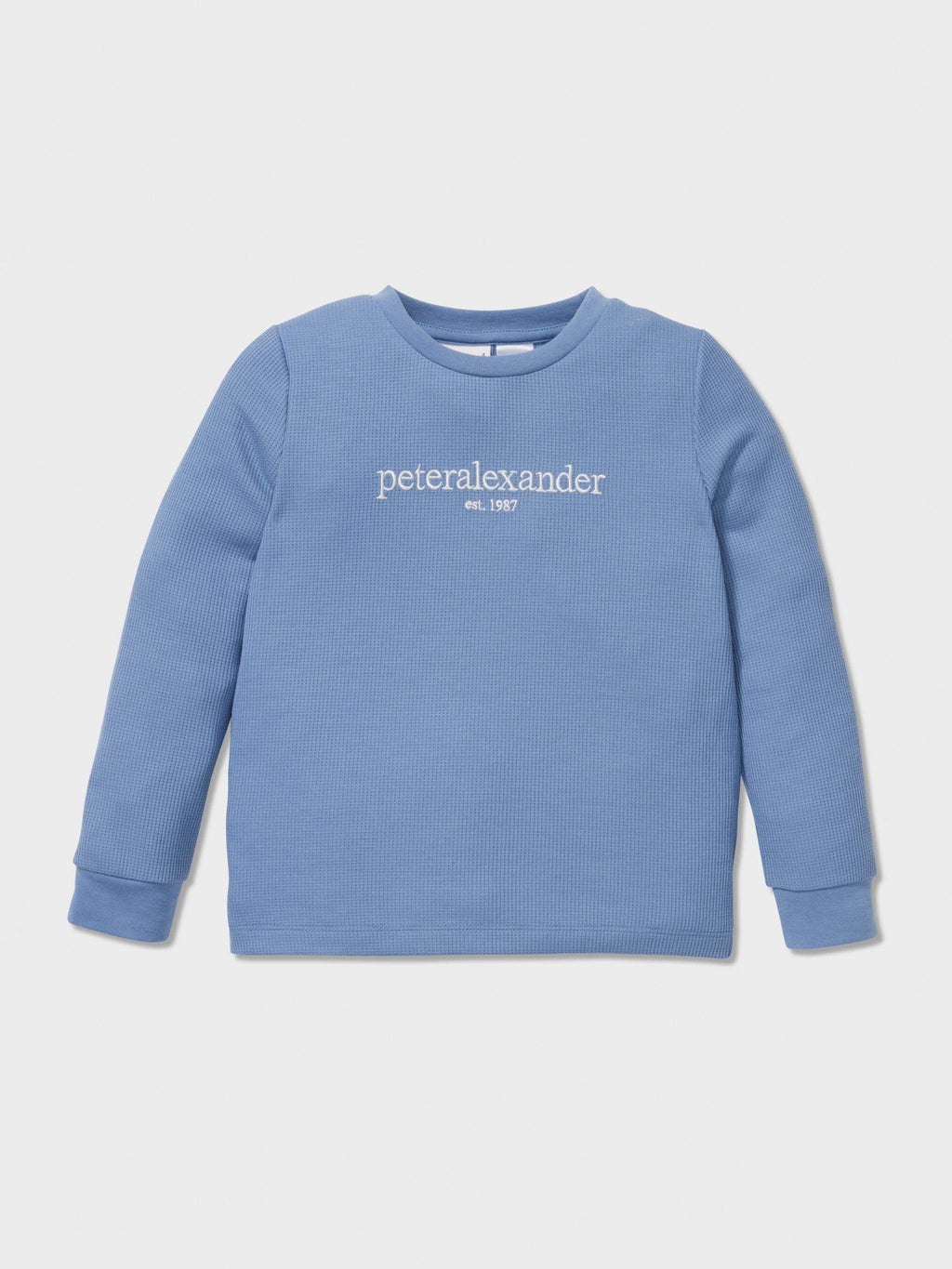 Jnr Boys Heritage Waffle Long Pj Set blue image 2