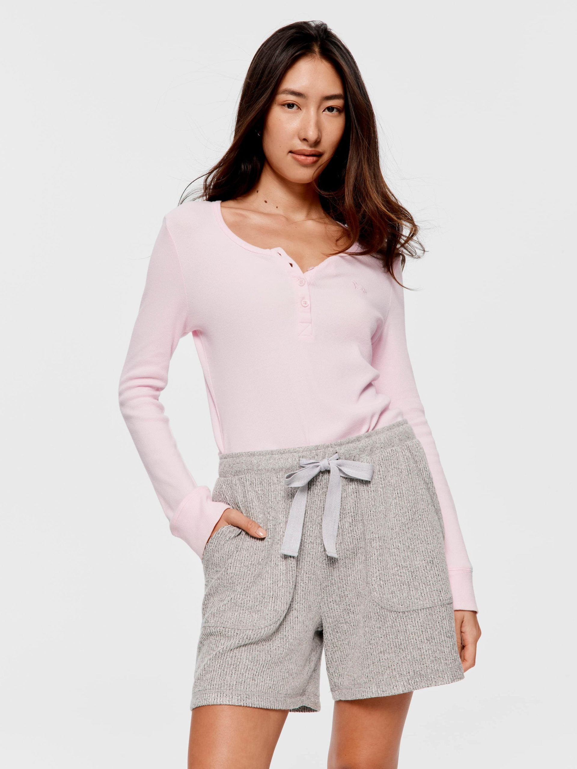 Brushed Rib Long Short greymarle image 0