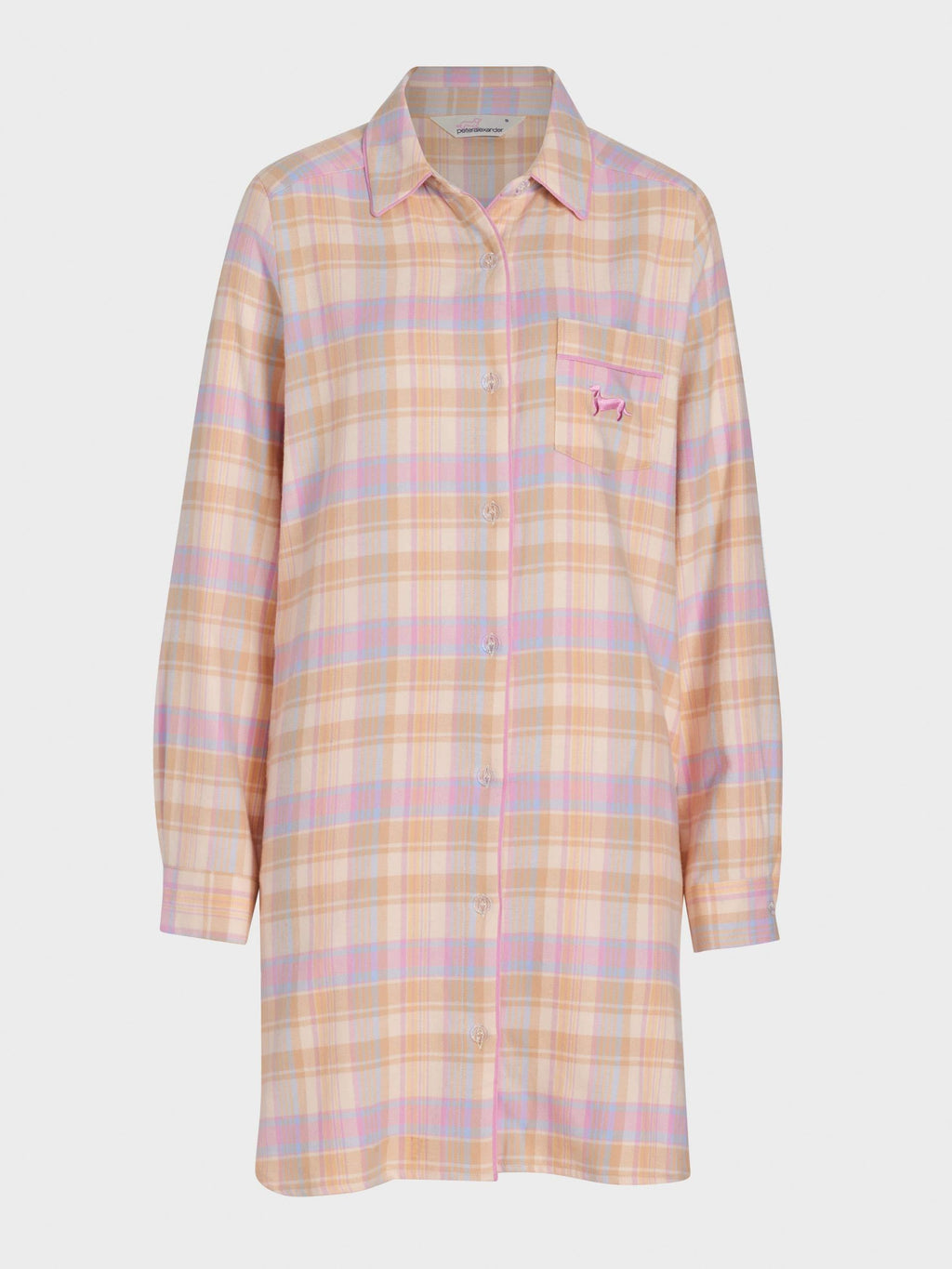 Toffee Check Flannelette Nightshirt multi image 3