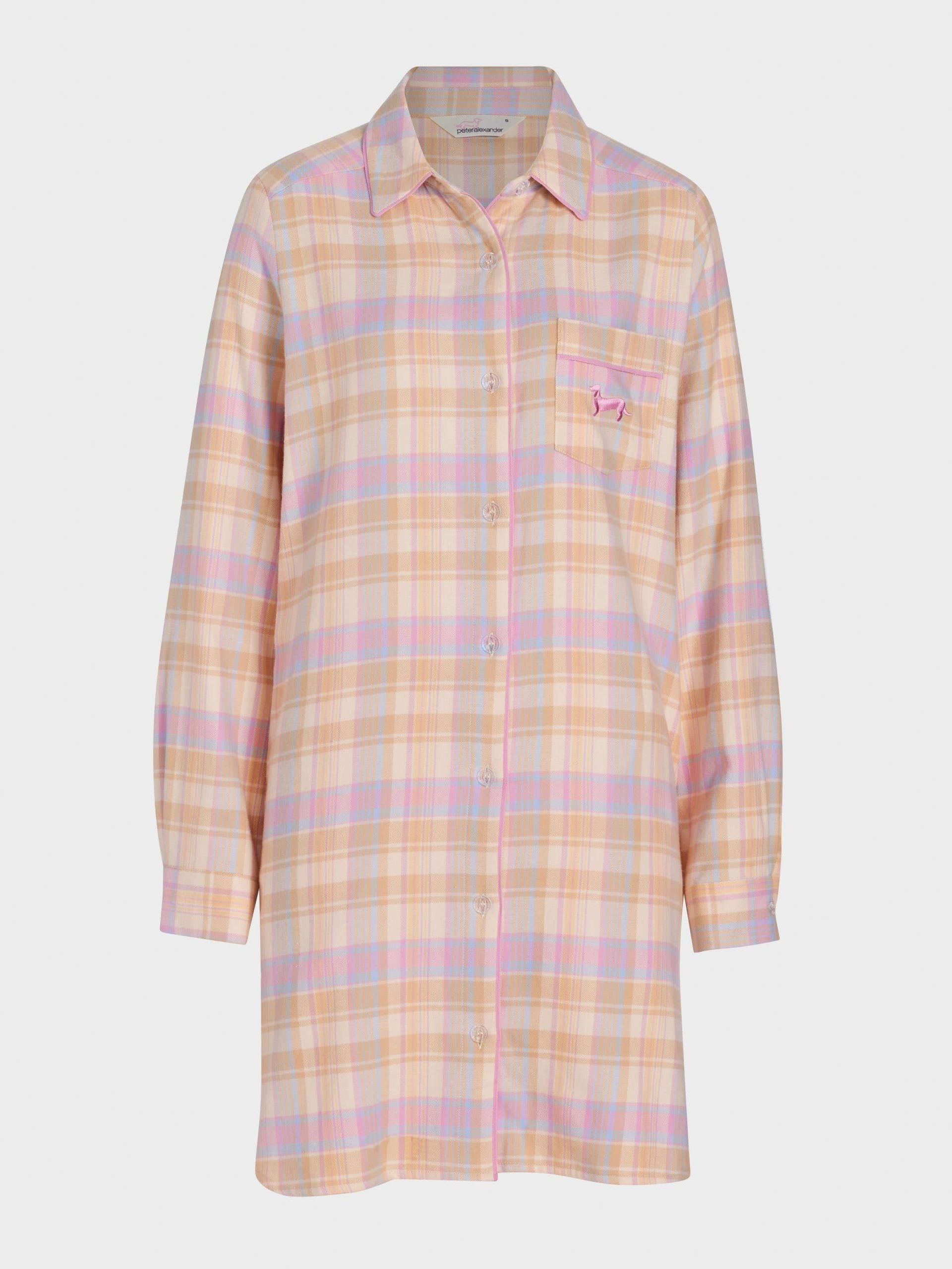 Toffee Check Flannelette Nightshirt multi image 3