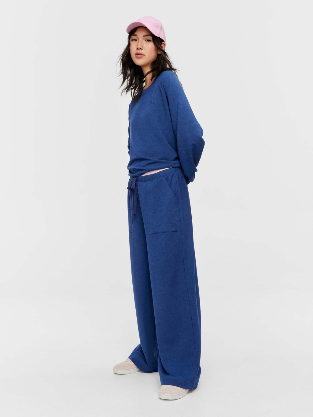 Navy Track Wide Leg Pj Pant navy image 0