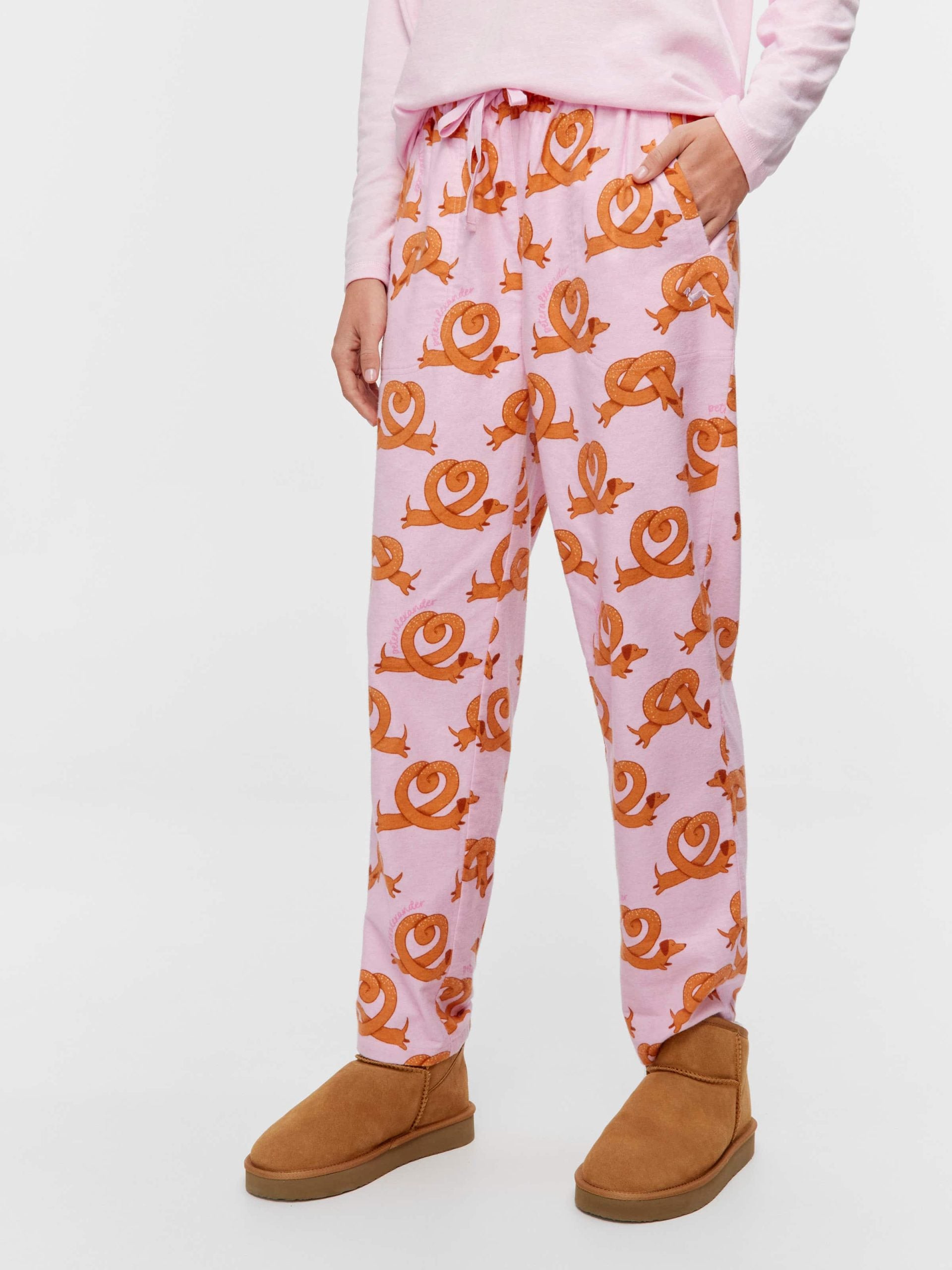 Pretzel Roll Up Flannelette Pj Pant multi image 2