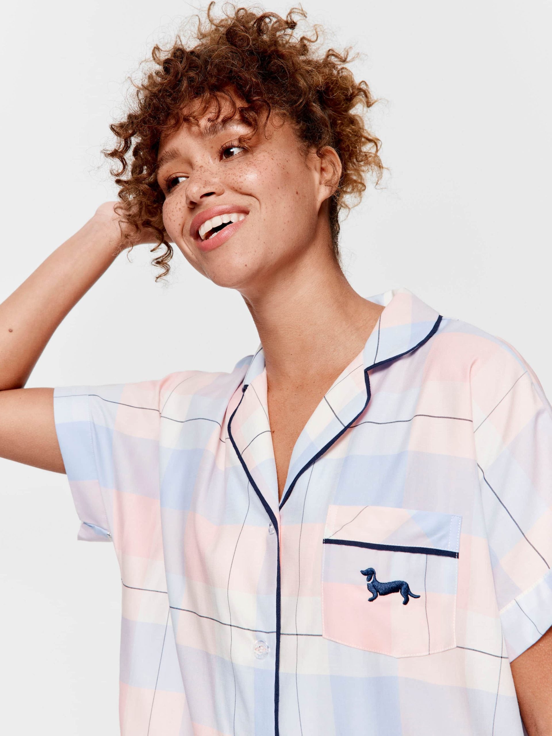 Pastel Buffalo Check 100% Cotton Nightshirt multi image 2
