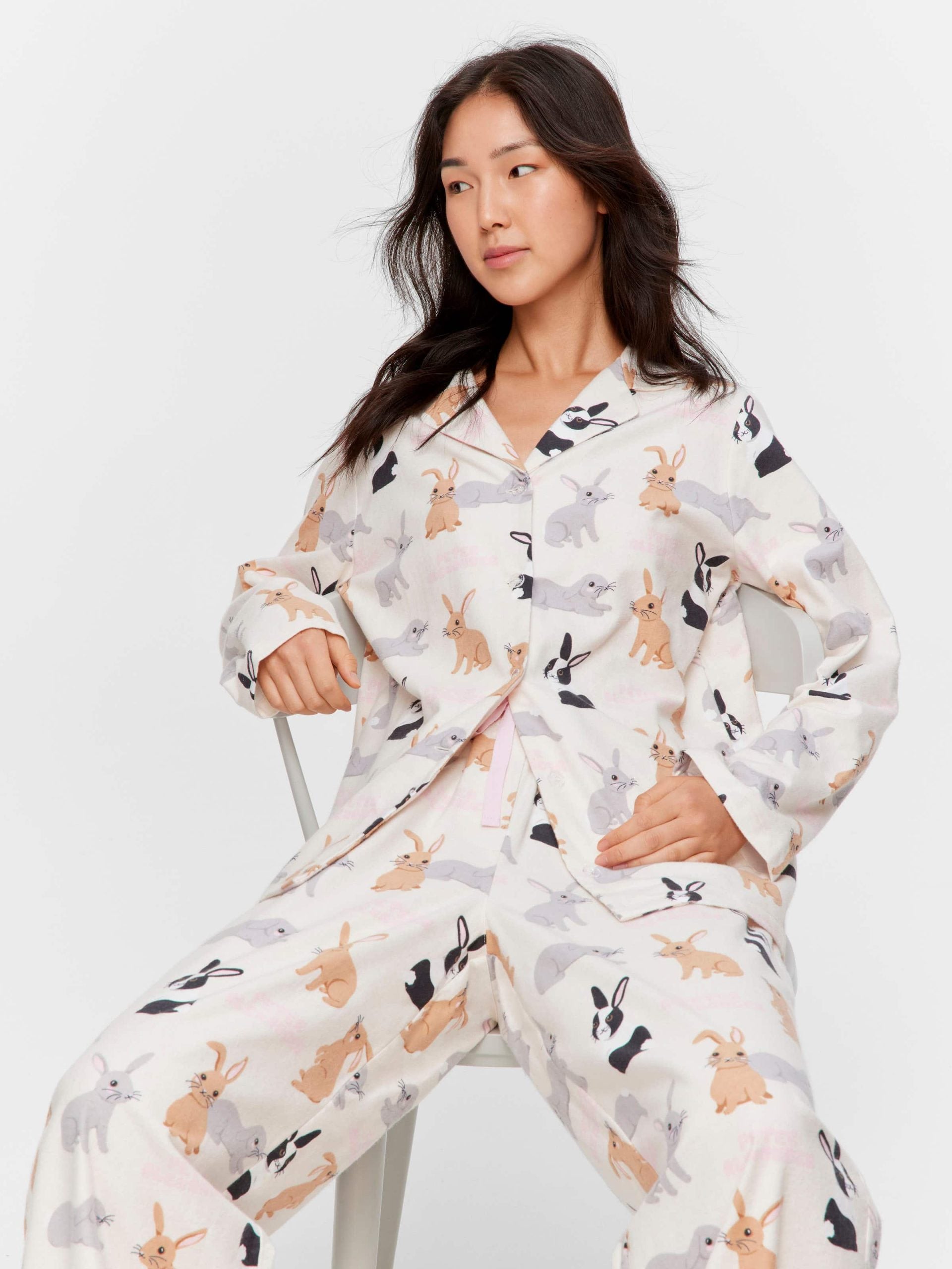 Bunnies Classic Flannelette Pj Set multi image 2